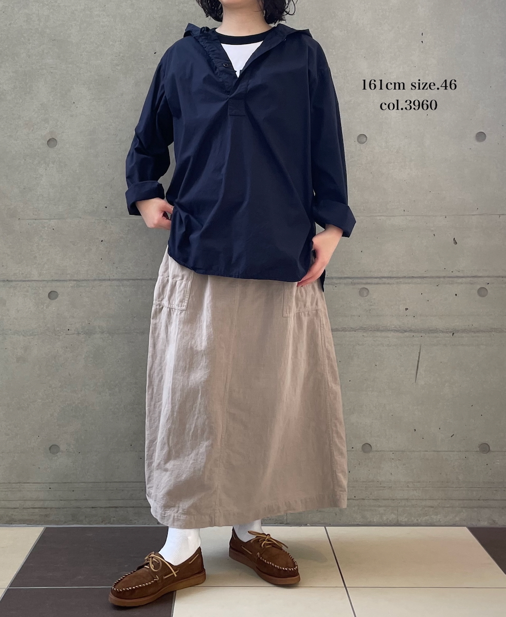 INHT2604CP (シャツ) 60'S COTTON POPLIN OVERDYE HOODED PULLOVER SHIRT