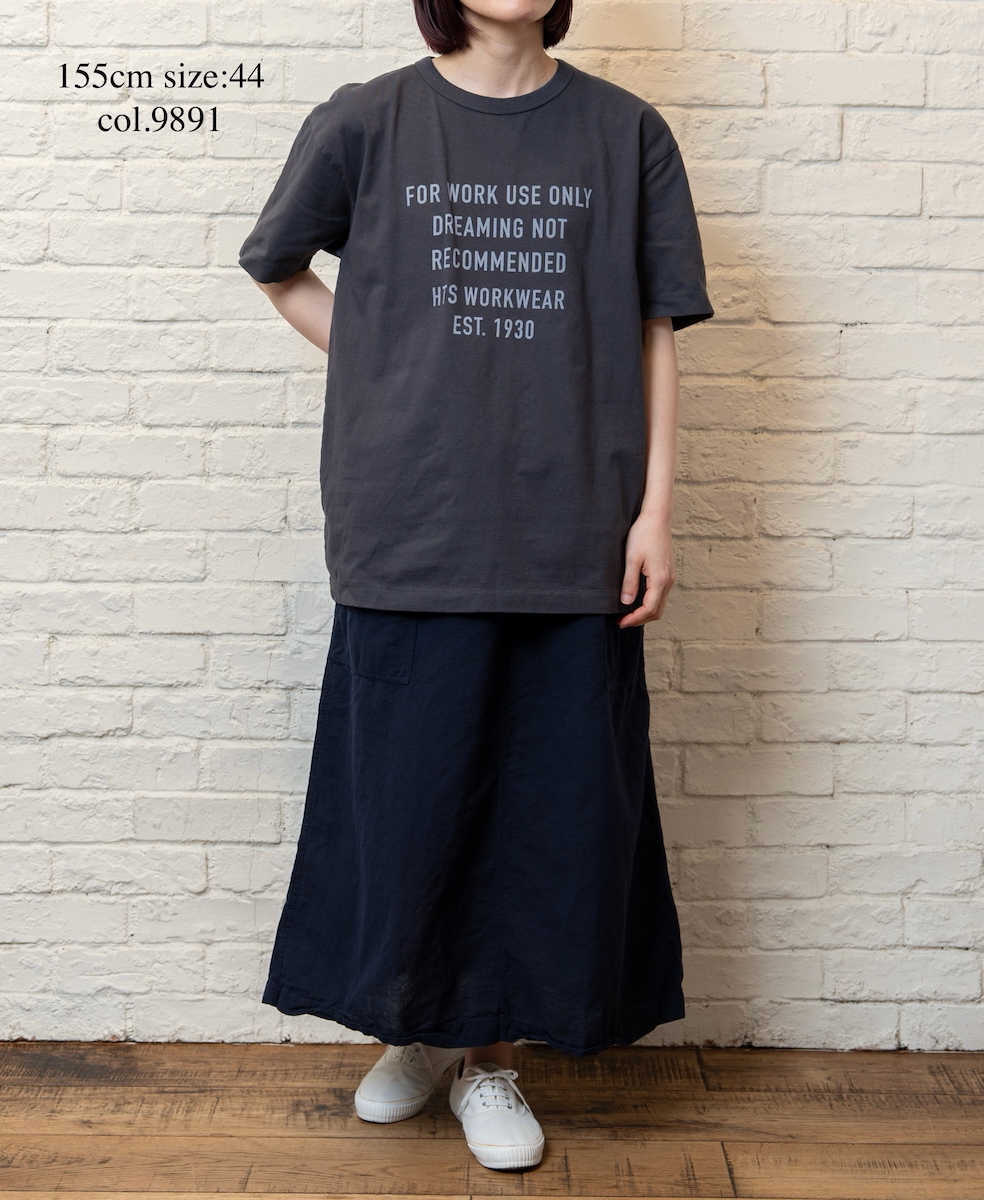 ANHT2601P01(Tシャツ) CREW NECK T-SHIRT"WORK USE ONLY"PRINT