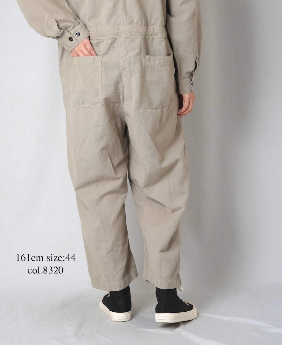 INHT2511CLD(オーバーオール) COTTON LINEN PLAIN OVERDYE ONE-UP COLLAR OVERALLS