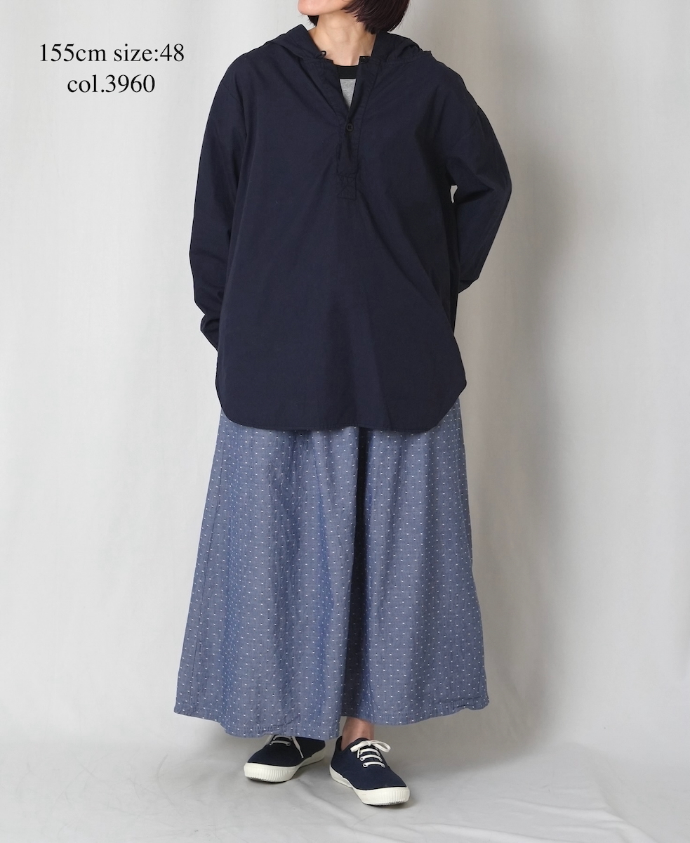 INHT2604CP (シャツ) 60'S COTTON POPLIN OVERDYE HOODED PULLOVER SHIRT