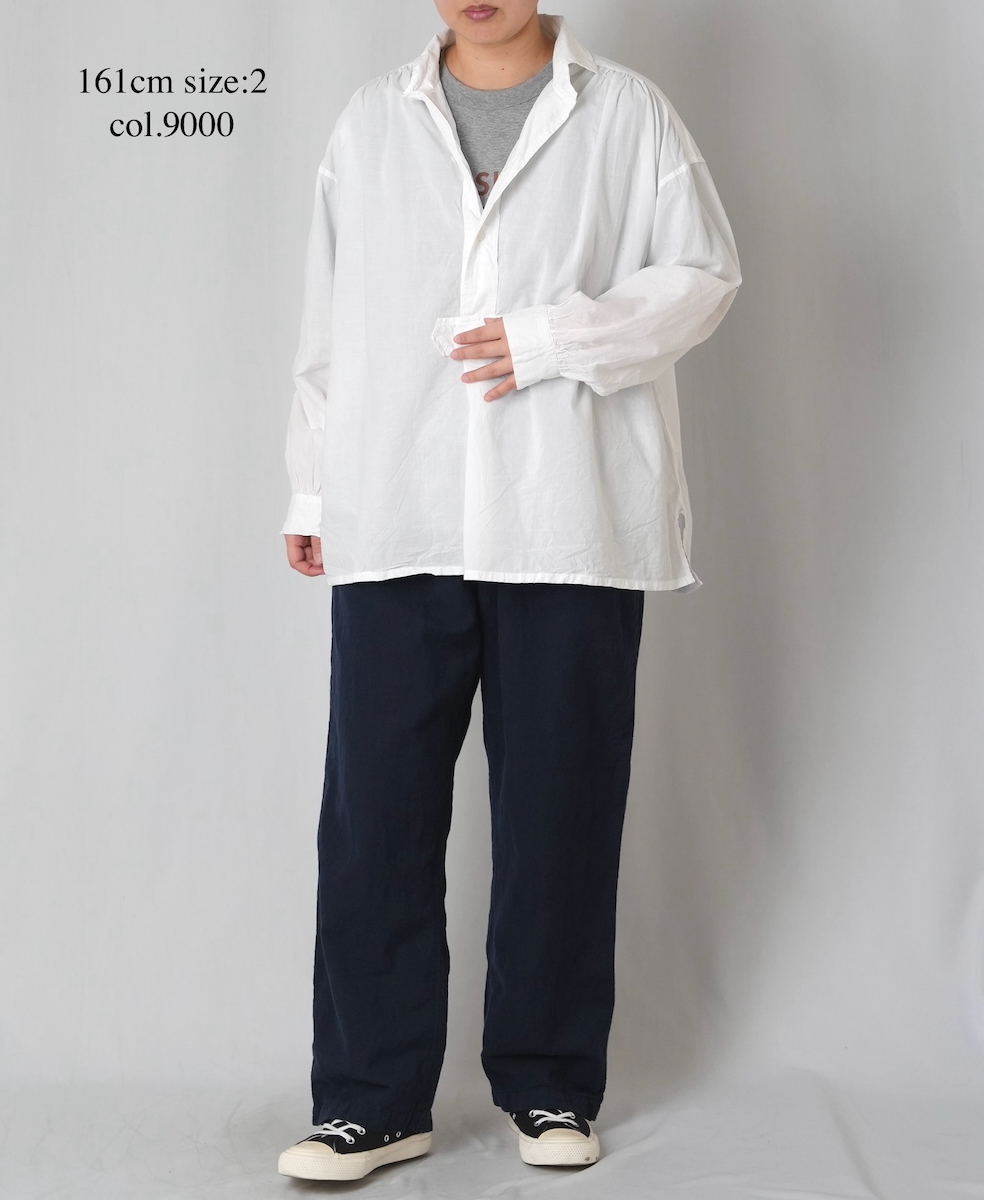 INAM2622(シャツ) 60s COTTON LAWN WASH WORK GATHERED SHIRT