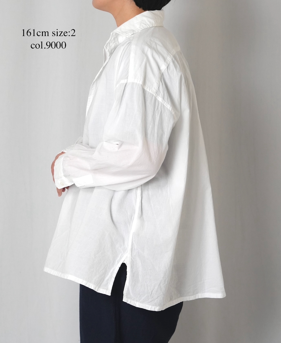 INAM2622(シャツ) 60s COTTON LAWN WASH WORK GATHERED SHIRT