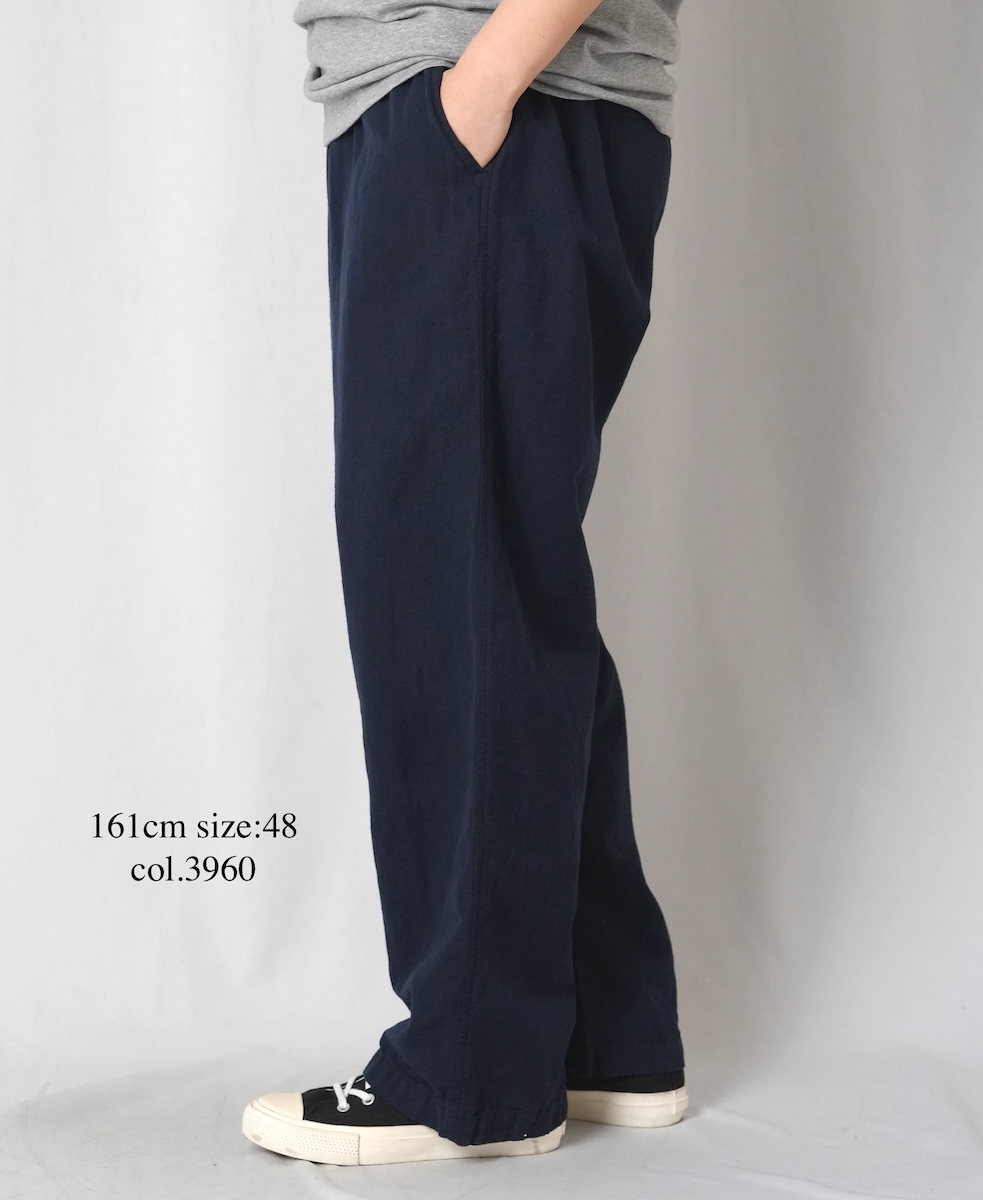 INHT2613CLD(パンツ) COTTON LINEN PLAIN OVERDYE EASY PANTS