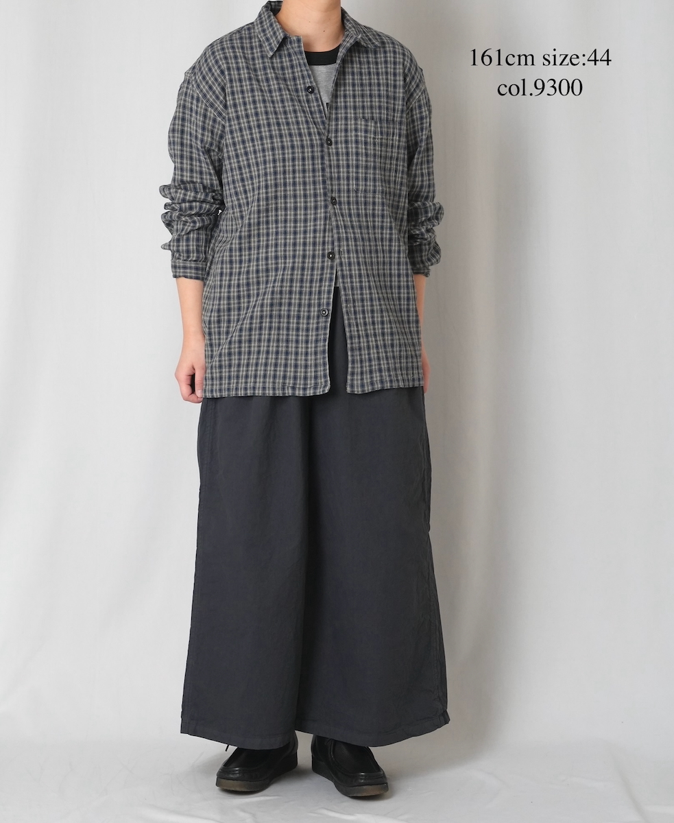 INHT2512CCD(シャツ) COTTON CHECK OVERDYE ONE-UP COLLAR SHIRT