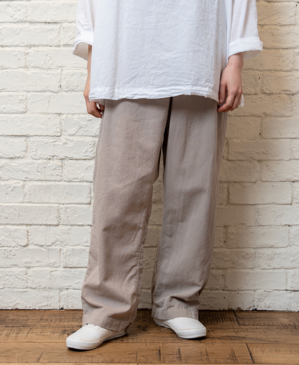 INHT2613CLD(パンツ) COTTON LINEN PLAIN OVERDYE EASY PANTS