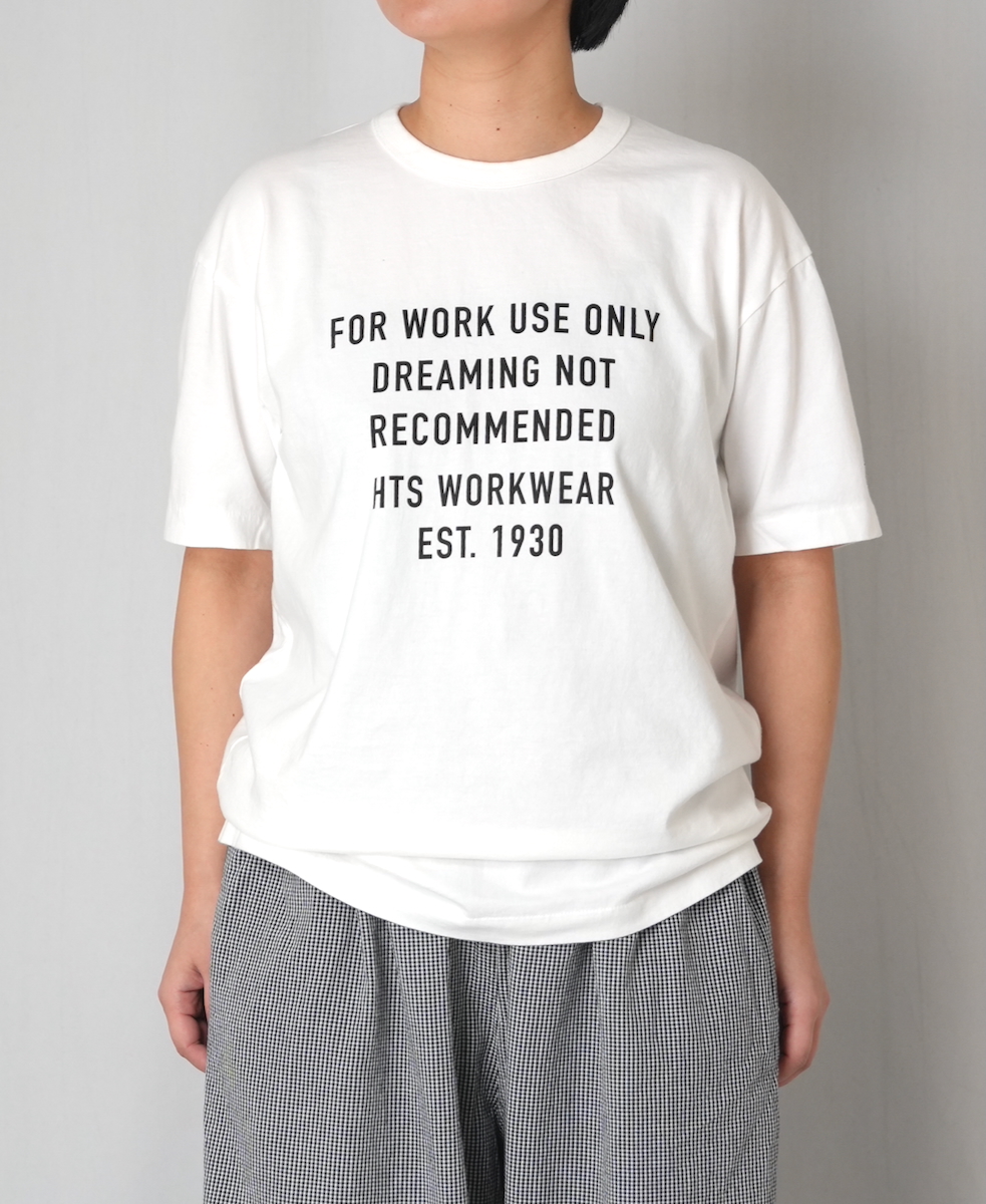 ANHT2601P01(Tシャツ) CREW NECK T-SHIRT"WORK USE ONLY"PRINT