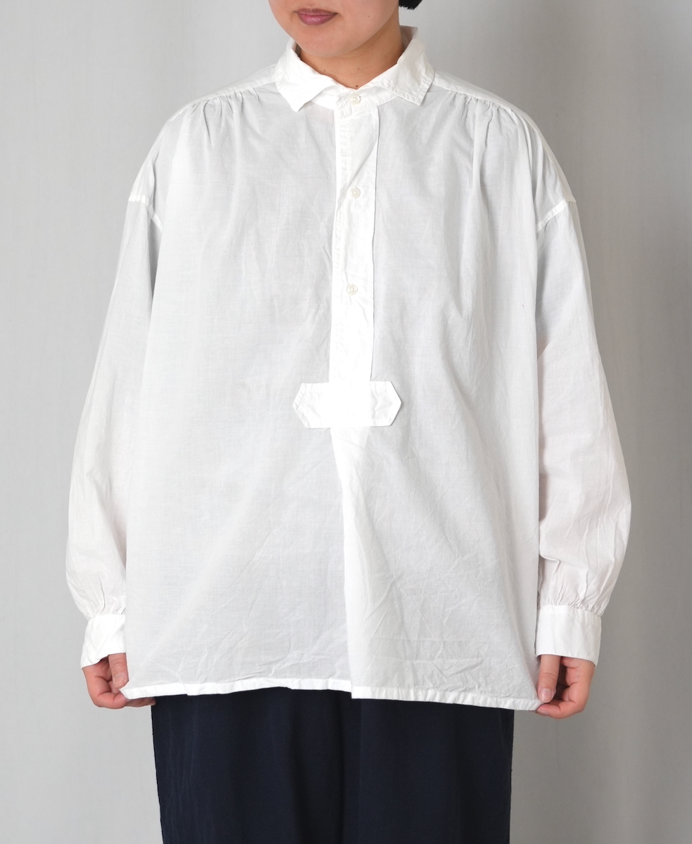 INAM2622(シャツ) 60s COTTON LAWN WASH WORK GATHERED SHIRT