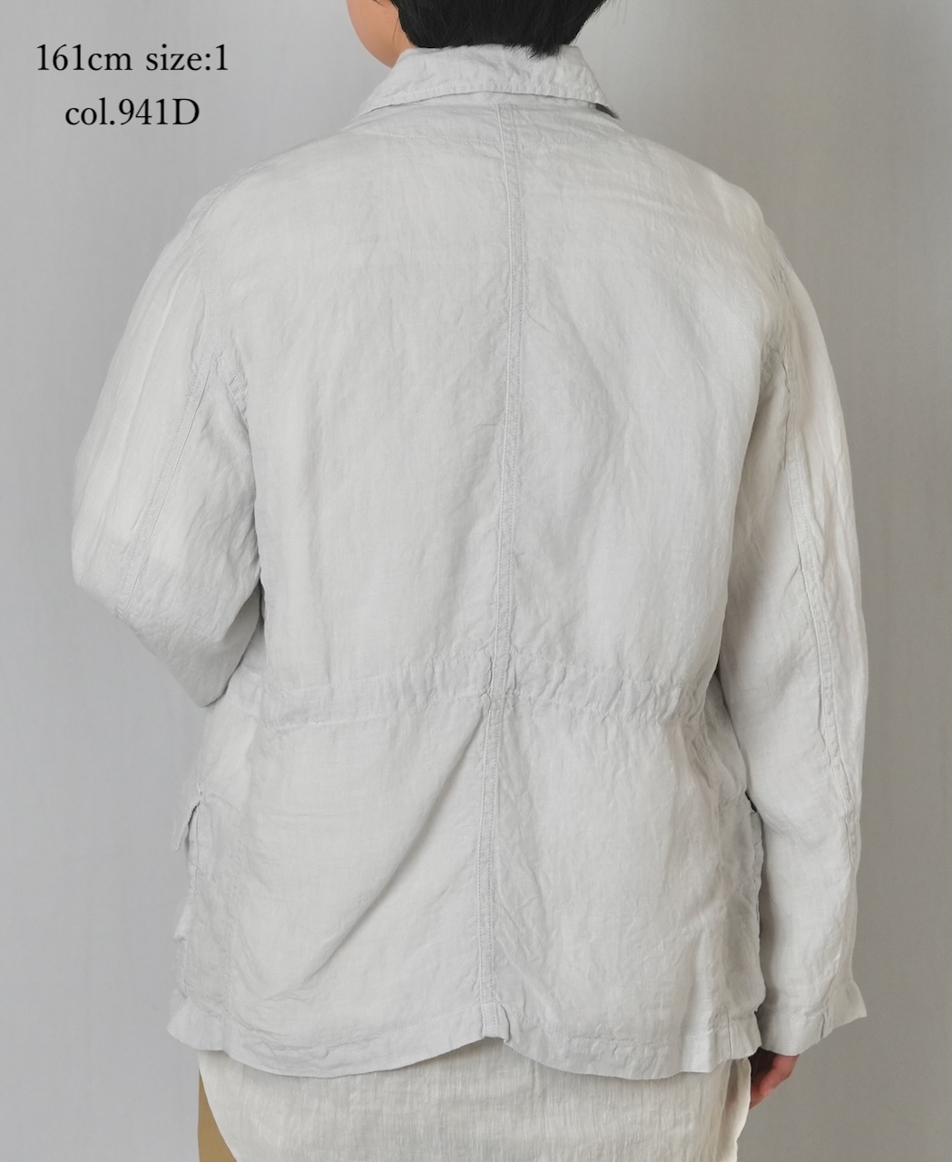 IMDSH2601LPD(ジャケット) 60s AUTOLOOM LINEN PLAIN OVERDYE FLY FRONT JACKET