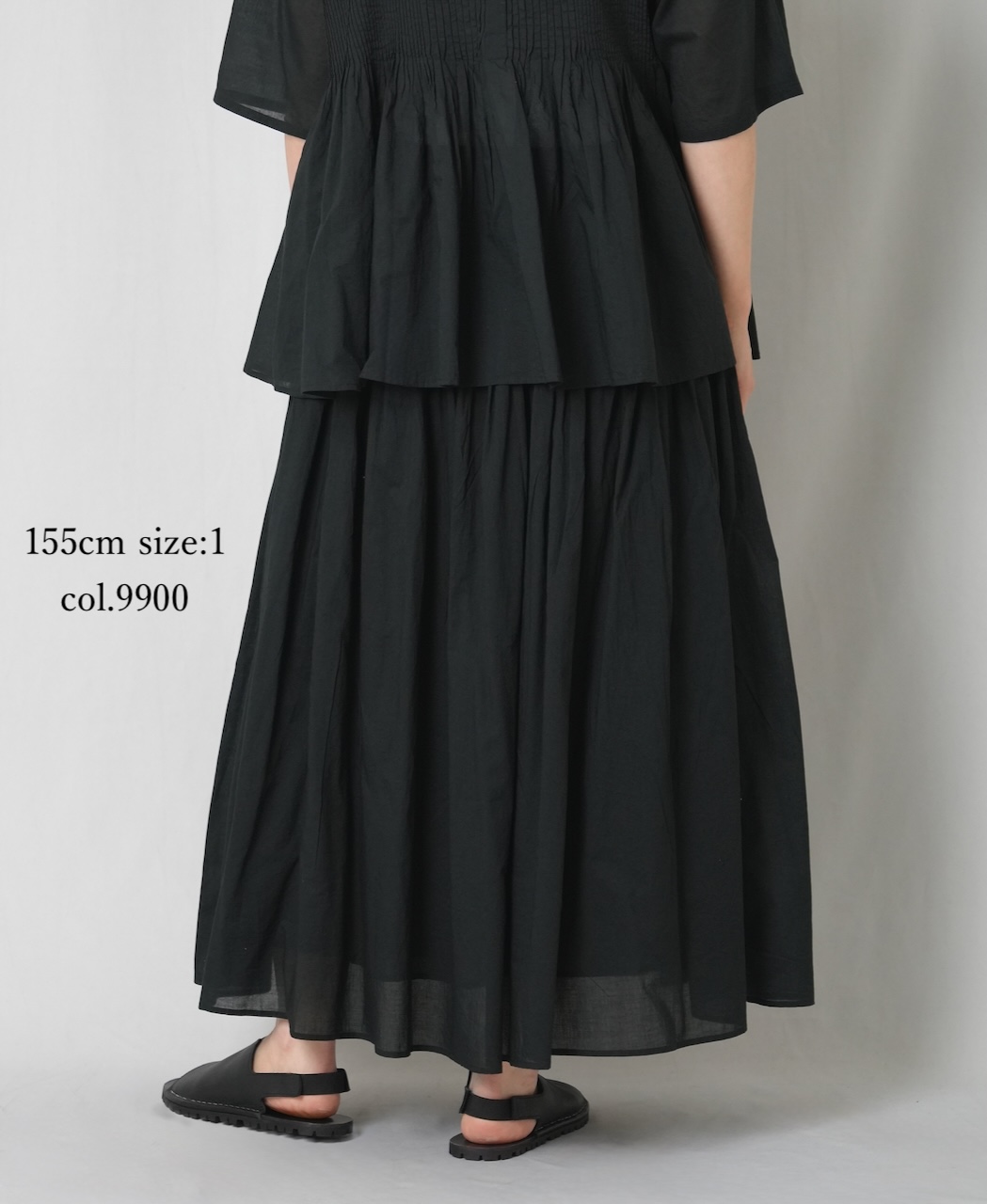NMDS26245(スカート) 80s ORGANIC COTTON VOILE MINI PINTUCK FLARED SKIRT