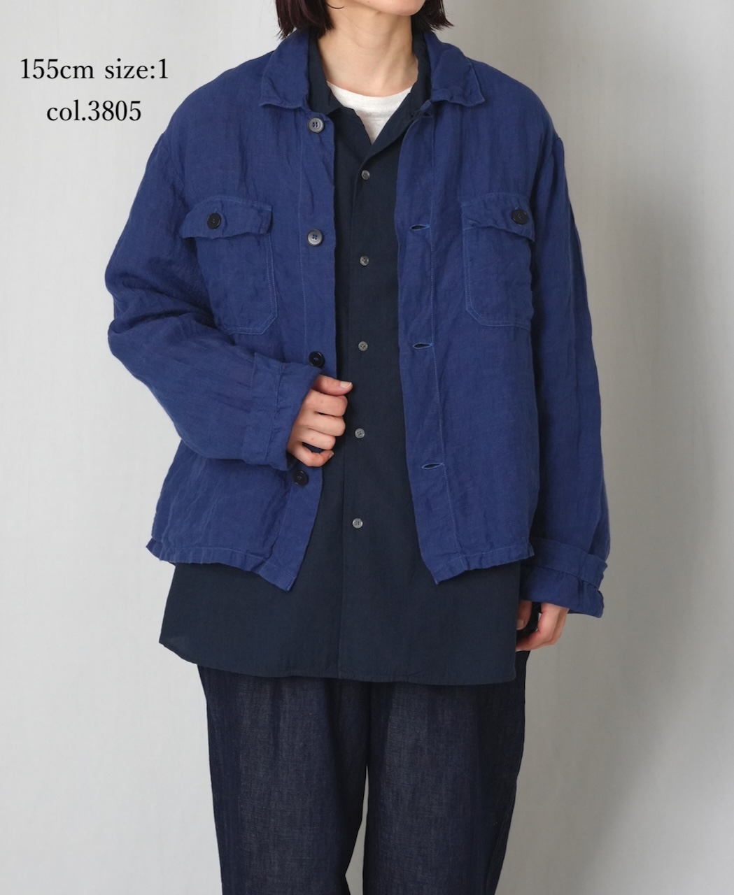 IMDSH2531LPD(ジャケット) 60s AUTLOOM LINEN PLAIN OVERDYE WORK JACKET
