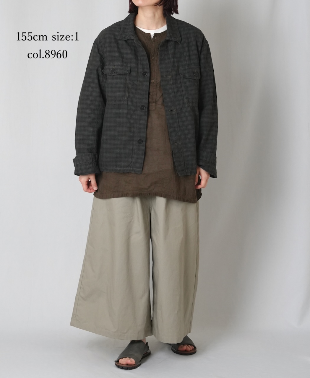 IMDSH2531CCD(ジャケット) HANDWOVEN COTTON CHECK(OVERDYE) WORK JACKET