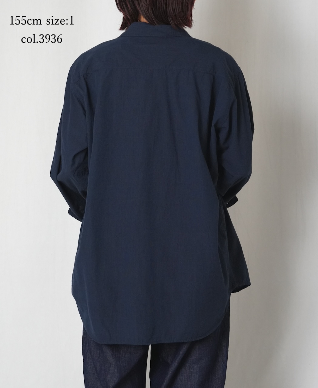 IMDSH2611H(シャツ) HANDWOVEN COTTON HAKEME OPEN COLLAR L/SL SHIRTS