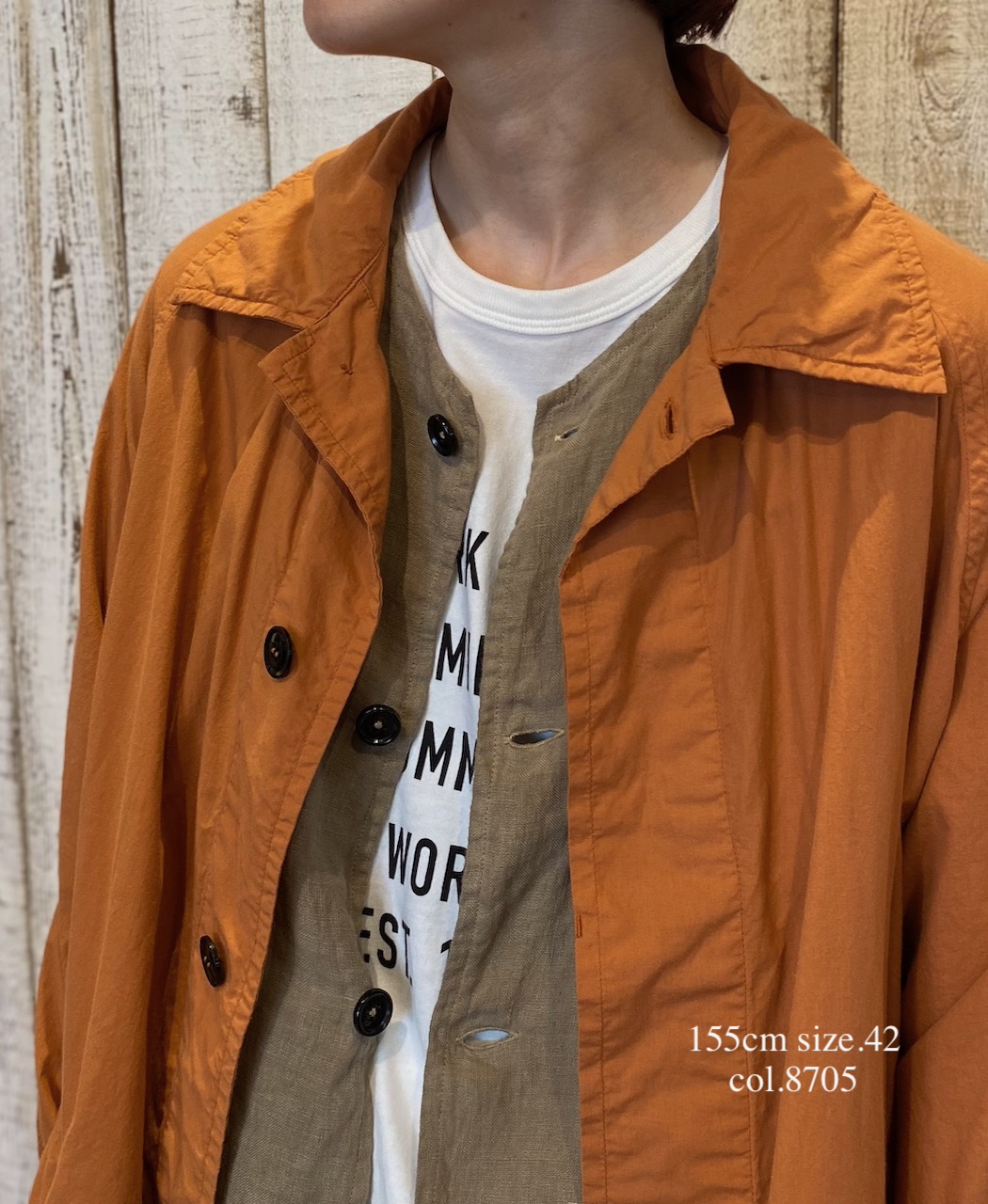 INHT2601CP (コート) 60'S COTTON POPLIN OVERDYE BALMACAAN COAT