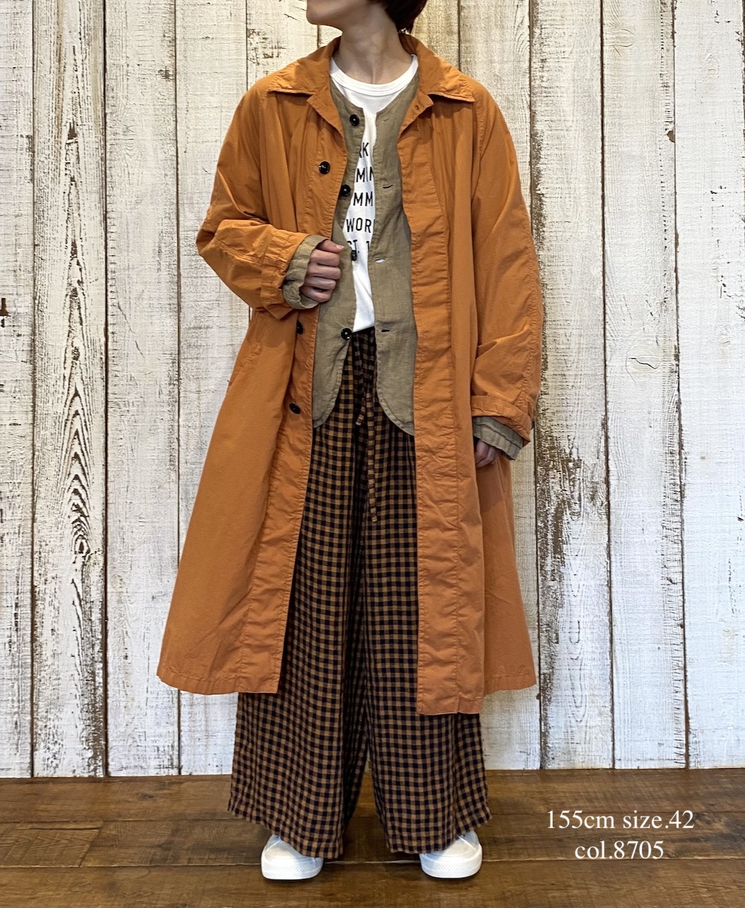 INHT2601CP (コート) 60'S COTTON POPLIN OVERDYE BALMACAAN COAT