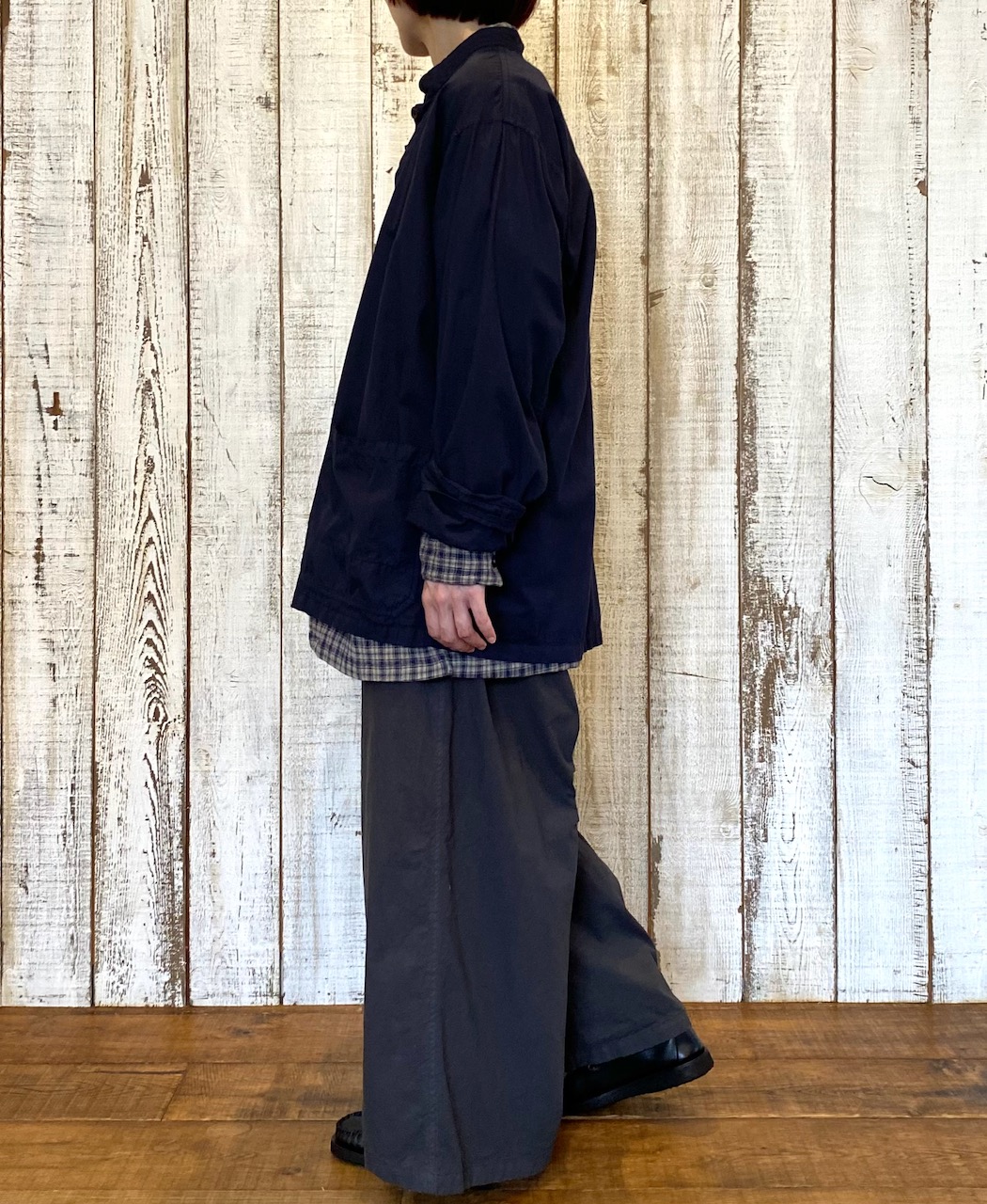 INHT2602CP (ジャケット) 60'S COTTON POPLIN OVERDYE STAND COLLAR COVERALL