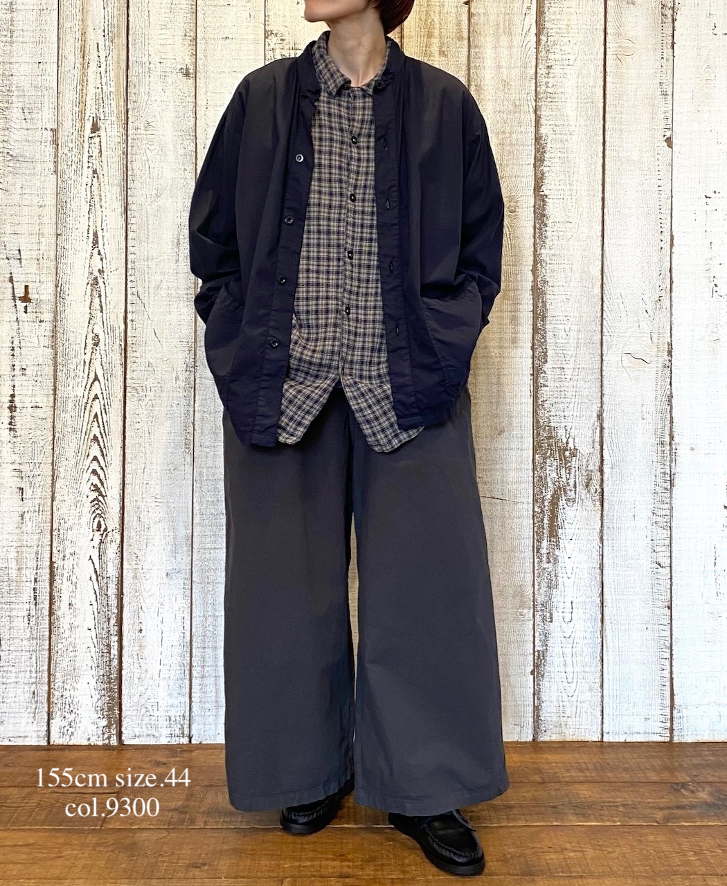INHT2512CCD(シャツ) COTTON CHECK OVERDYE ONE-UP COLLAR SHIRT