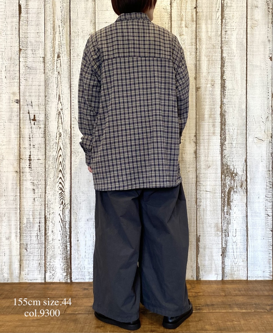 INHT2512CCD(シャツ) COTTON CHECK OVERDYE ONE-UP COLLAR SHIRT