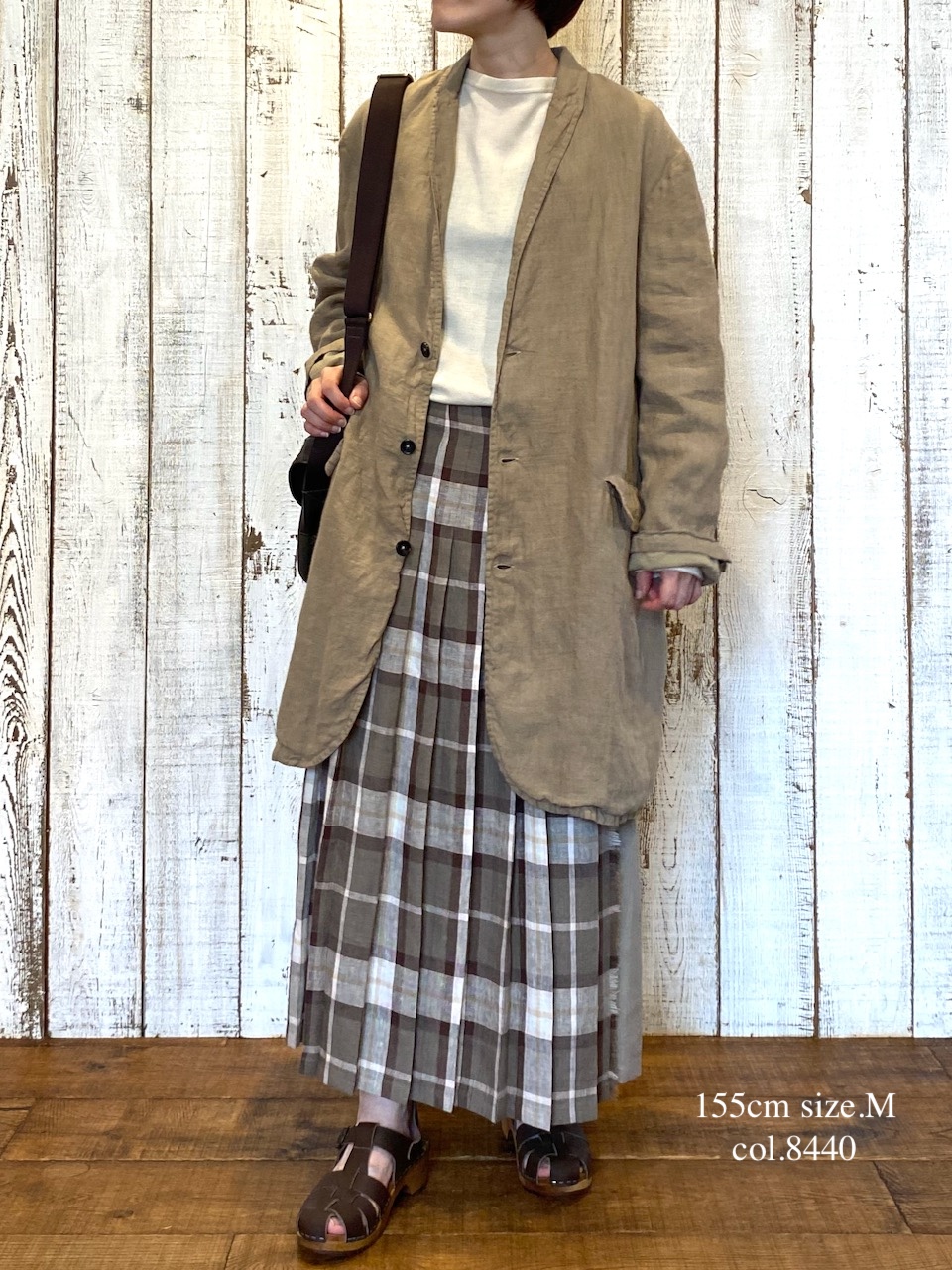 NVL2601LD (ジャケット) 50'S LINEN PLAIN (OVERDYE) TAILORED LONG JACKET