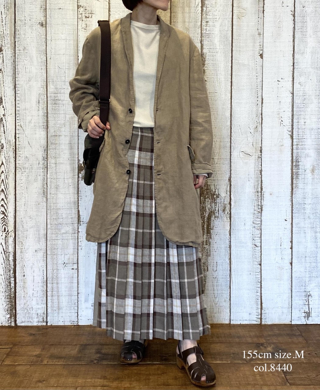 NVL2601LD (ジャケット) 50'S LINEN PLAIN (OVERDYE) TAILORED LONG JACKET