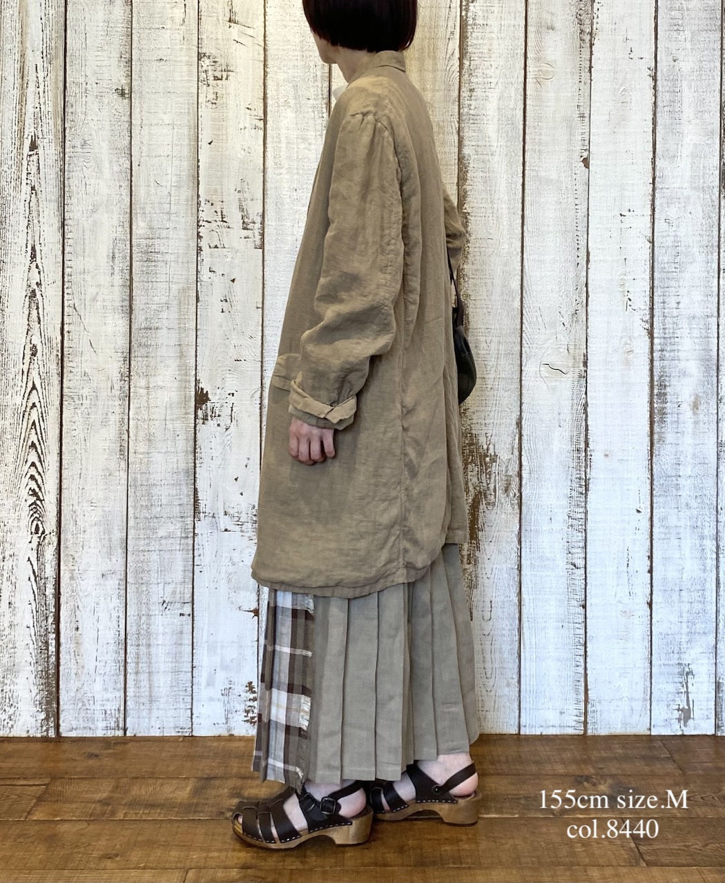 NVL2601LD (ジャケット) 50'S LINEN PLAIN (OVERDYE) TAILORED LONG JACKET