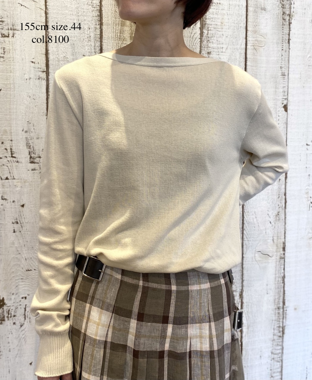 CHT2601(ニット) LONG SLEEVE BOAT NECK PULLOVER