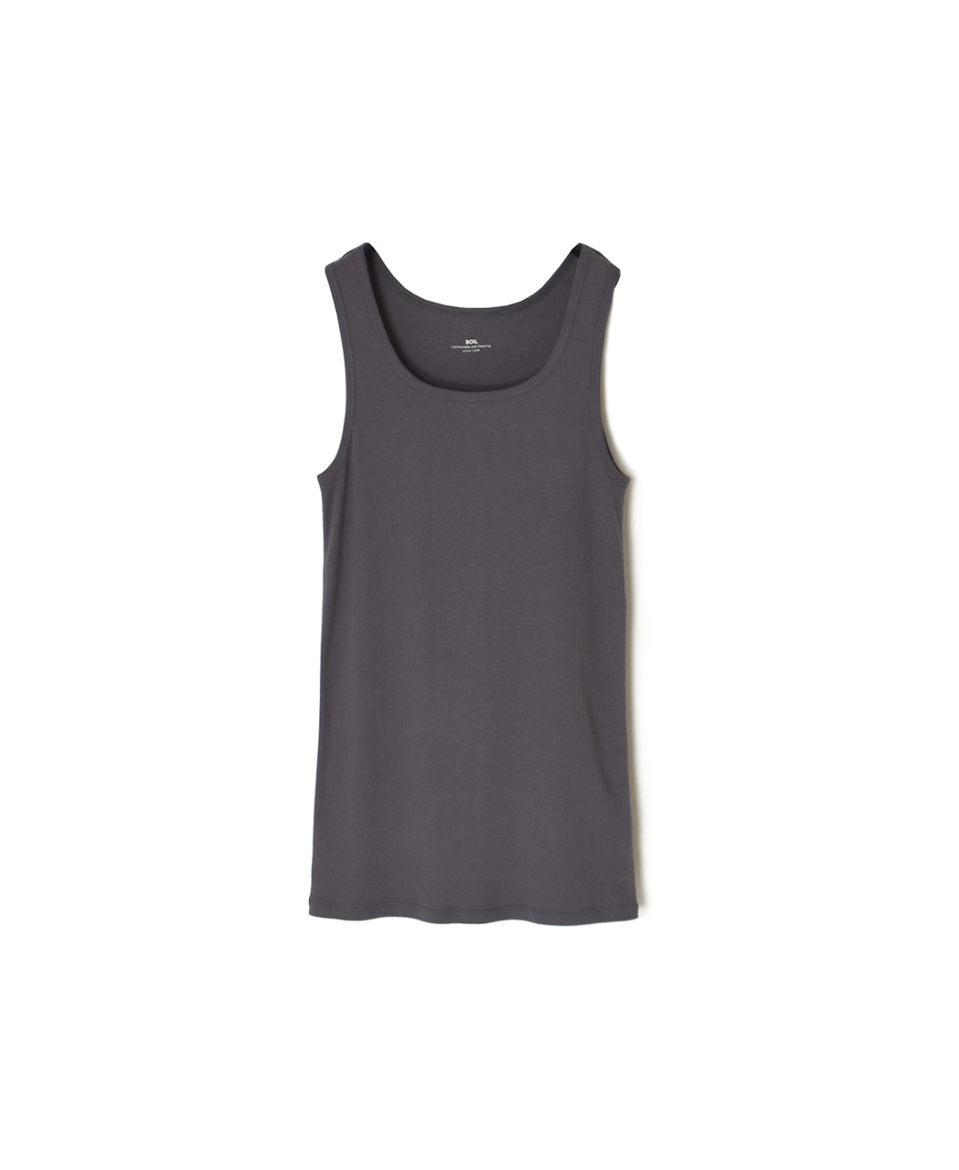 GNSL26021(タンクトップ) 40/1 RIB U-NECK TANK TOP