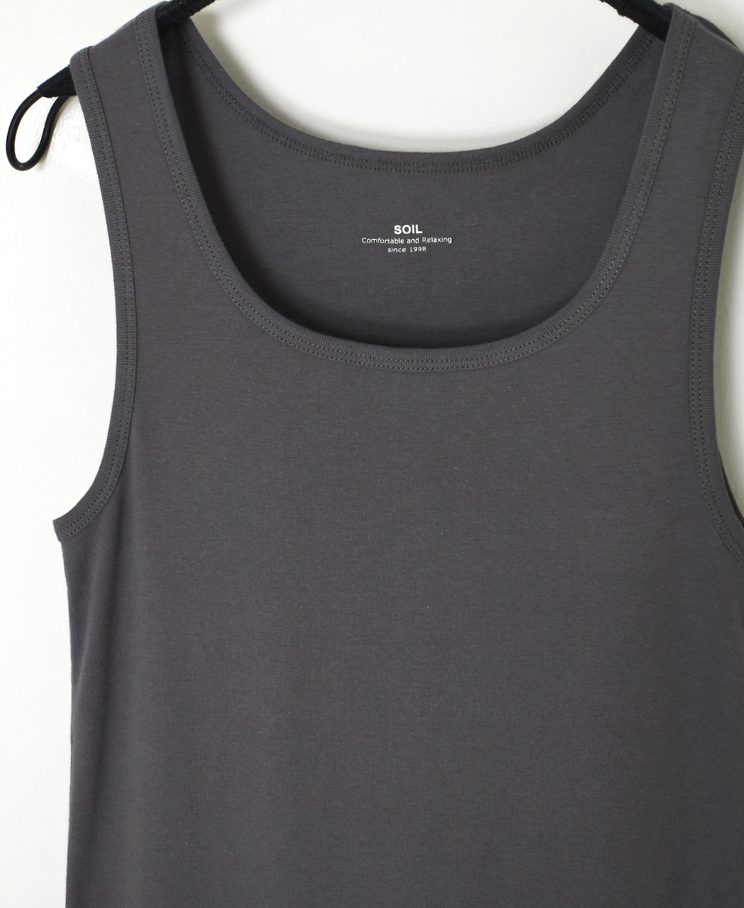 GNSL26021(タンクトップ) 40/1 RIB U-NECK TANK TOP