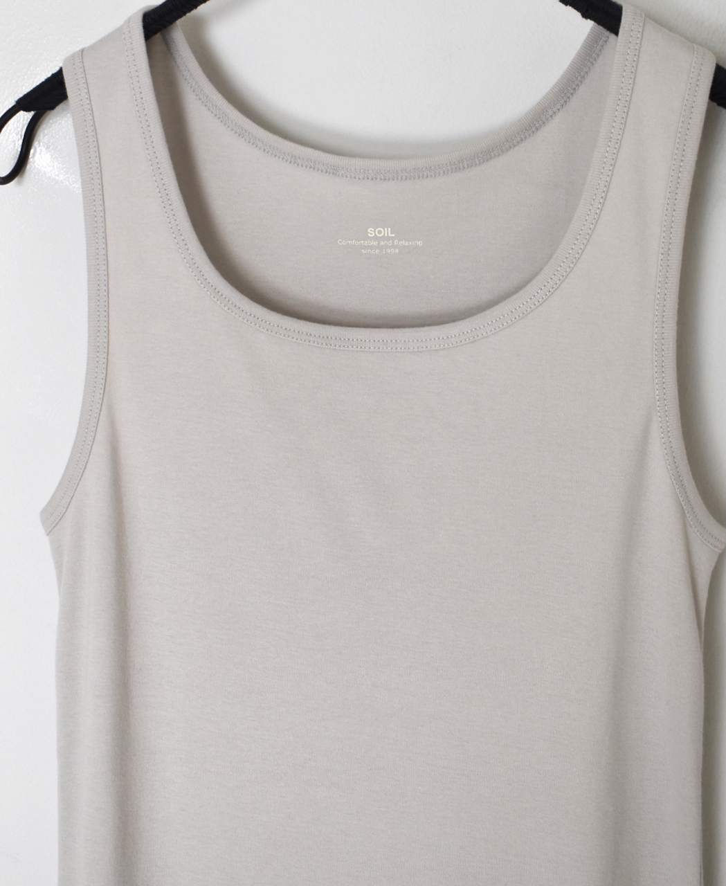 GNSL26021(タンクトップ) 40/1 RIB U-NECK TANK TOP