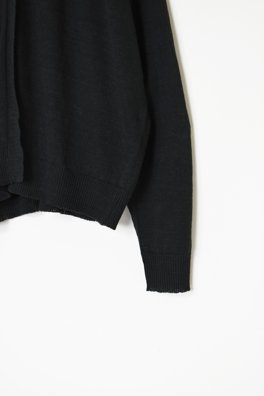 NNSL26001(カーディガン) 12GG 1PLY LINEN/COTTON V-NECK 1BUTTON CARDIGAN