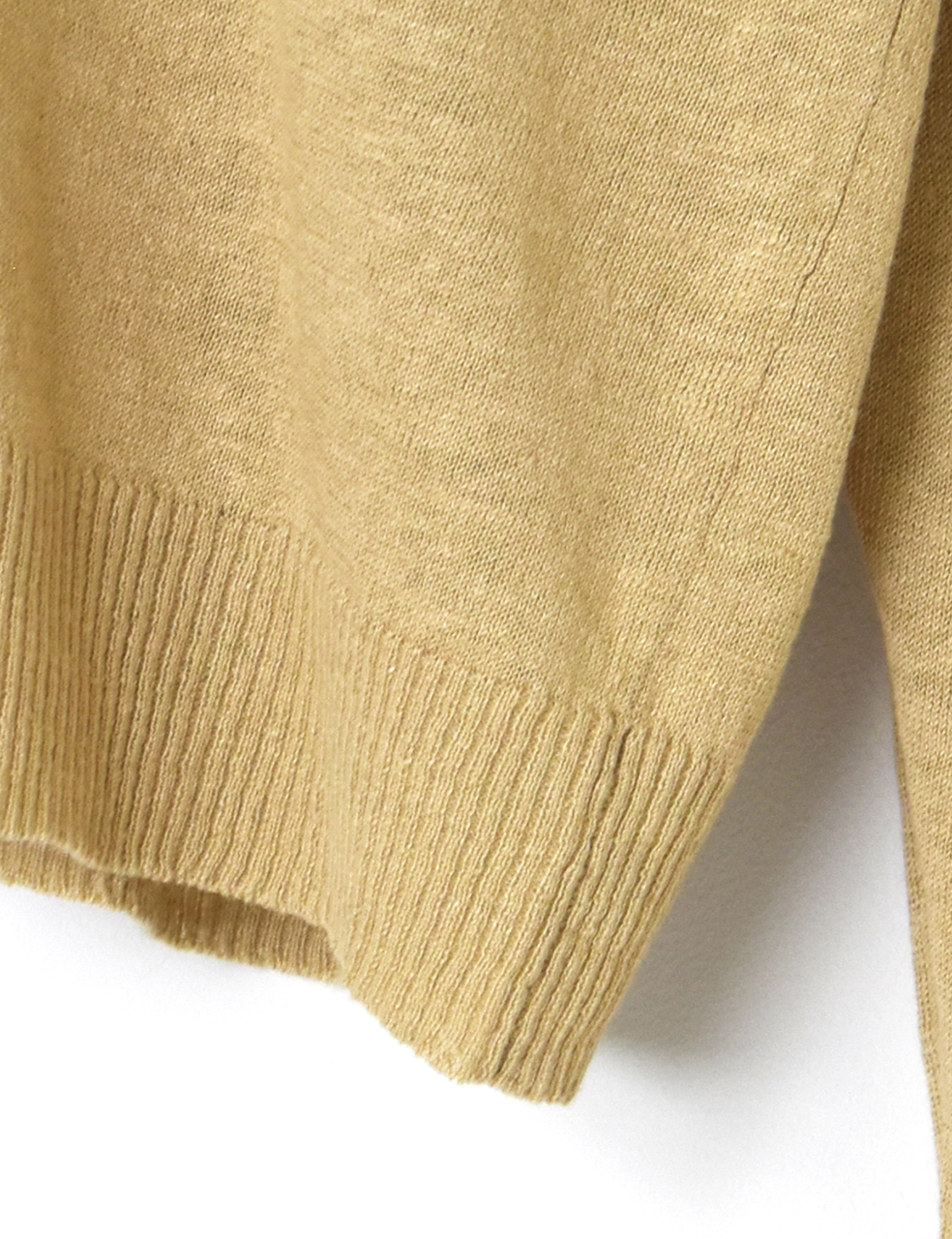 NNSL26001(カーディガン) 12GG 1PLY LINEN/COTTON V-NECK 1BUTTON CARDIGAN