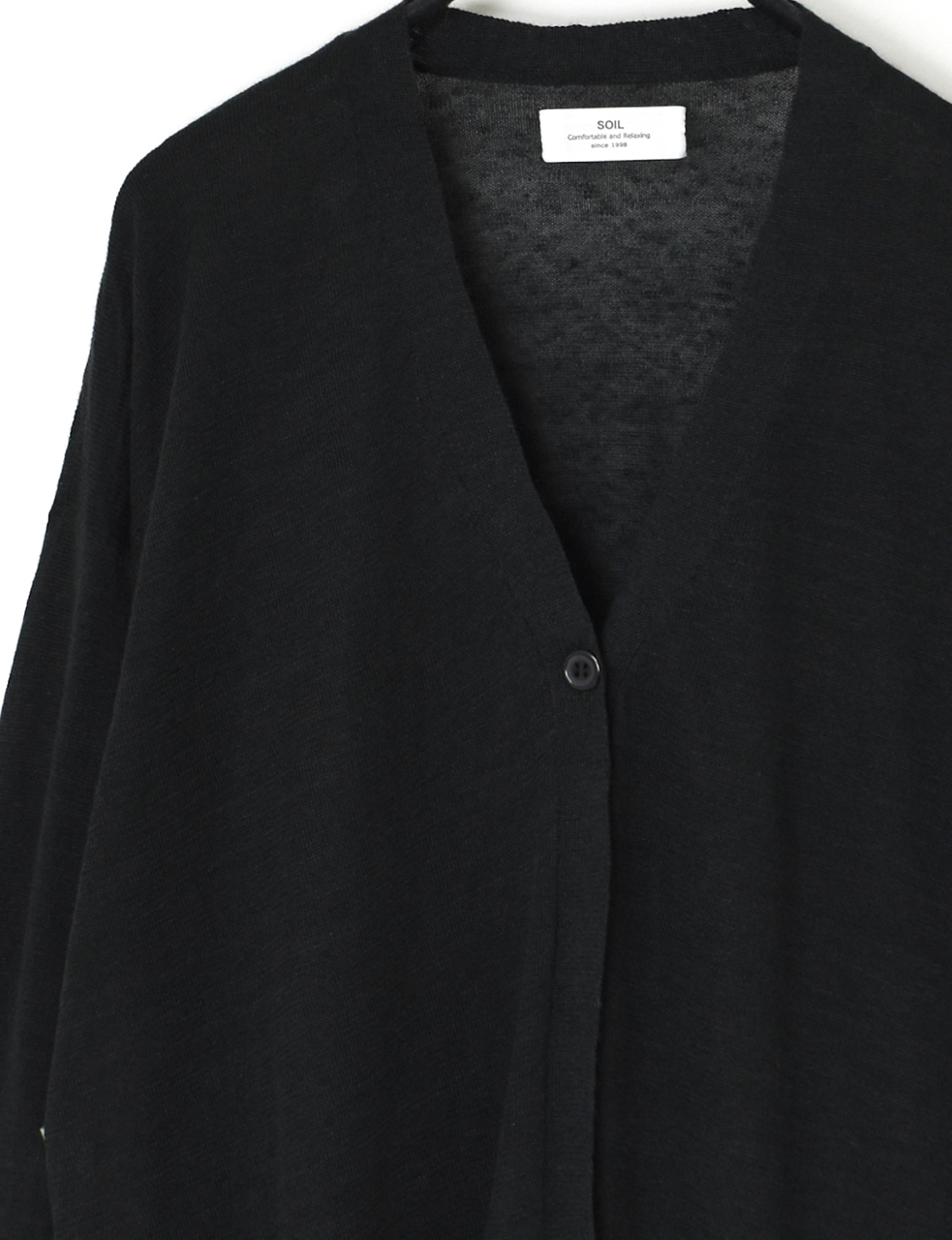 NNSL26001(カーディガン) 12GG 1PLY LINEN/COTTON V-NECK 1BUTTON CARDIGAN