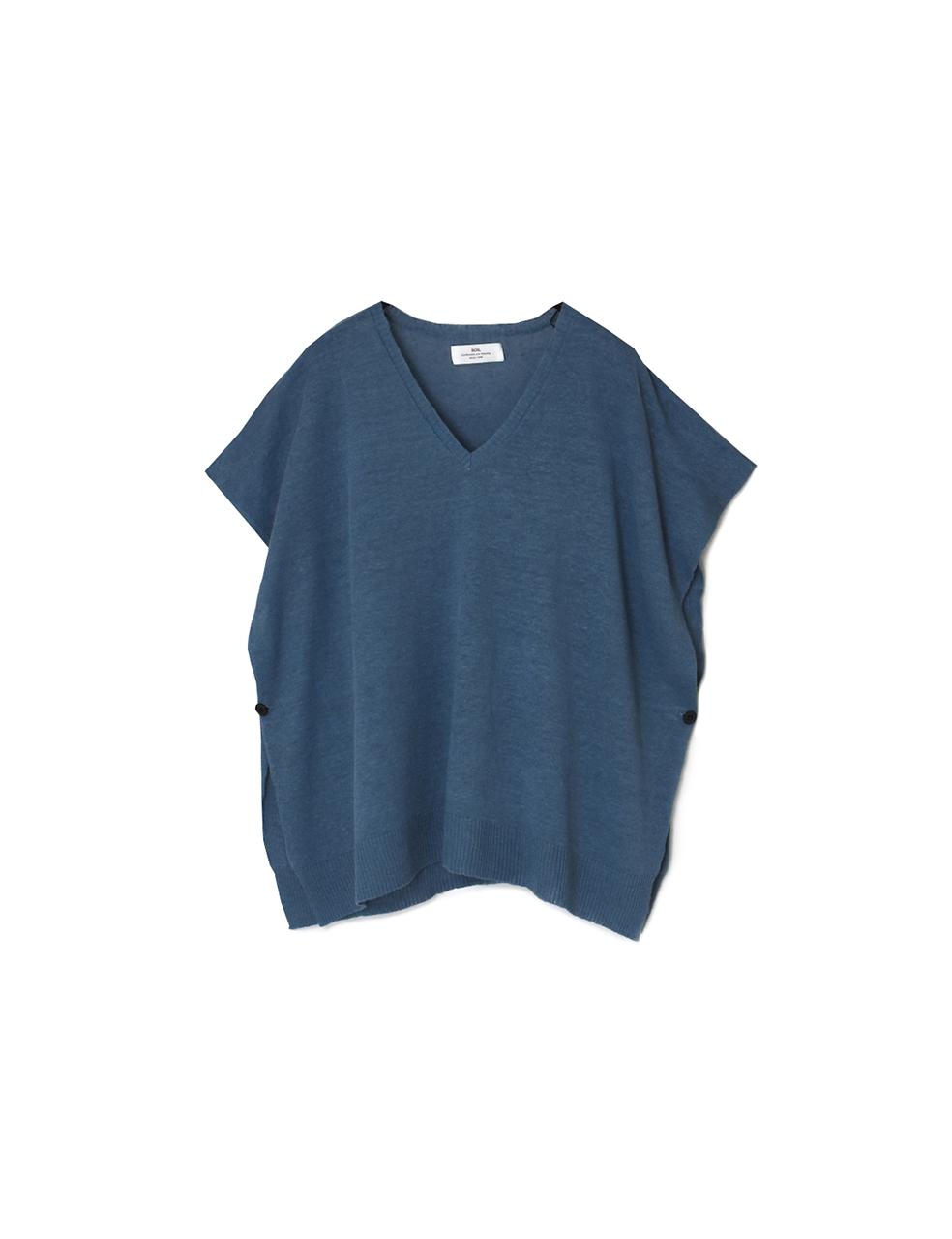 NNSL26003(ベスト) 12GG 1PLY LINEN/COTTON V-NECK VEST WITH SIDE BUTTON