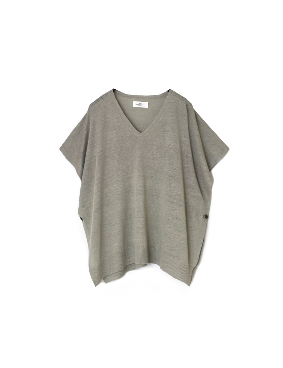 NNSL26003(ベスト) 12GG 1PLY LINEN/COTTON V-NECK VEST WITH SIDE BUTTON
