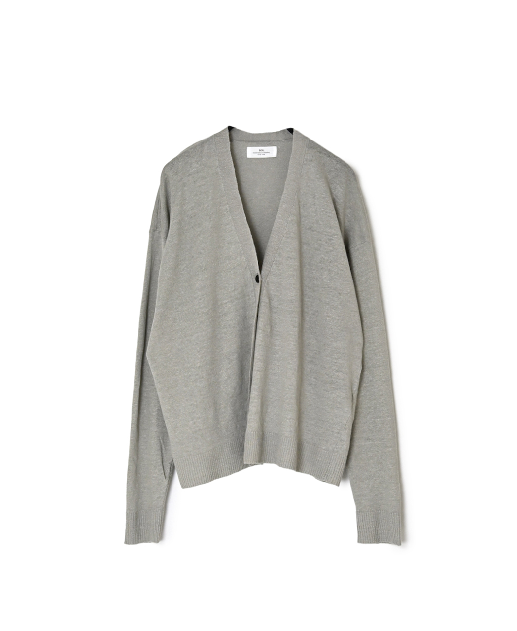 NNSL26001(カーディガン) 12GG 1PLY LINEN/COTTON V-NECK 1BUTTON CARDIGAN