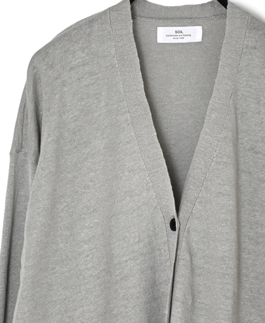 NNSL26001(カーディガン) 12GG 1PLY LINEN/COTTON V-NECK 1BUTTON CARDIGAN