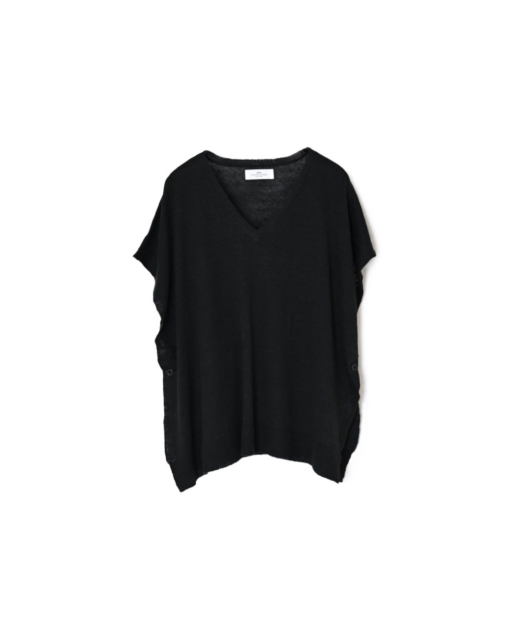 NNSL26003(ベスト) 12GG 1PLY LINEN/COTTON V-NECK VEST WITH SIDE BUTTON