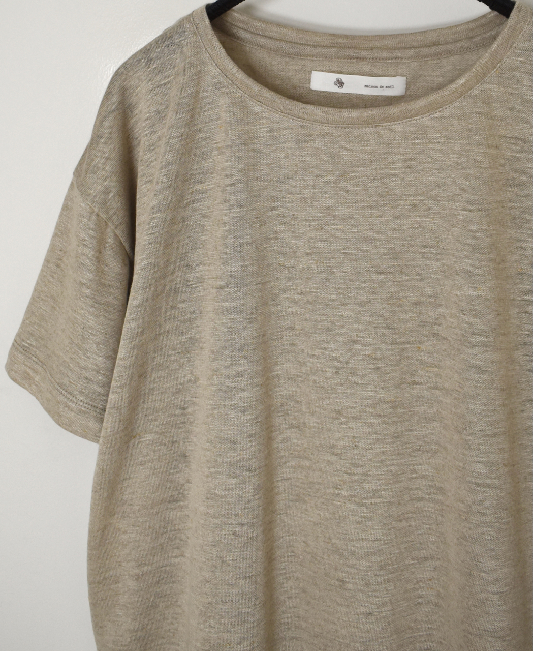 GNMDS26021(Tシャツ) LINEN SINGLE JERSEY BOAT NECK T-SHIRTS