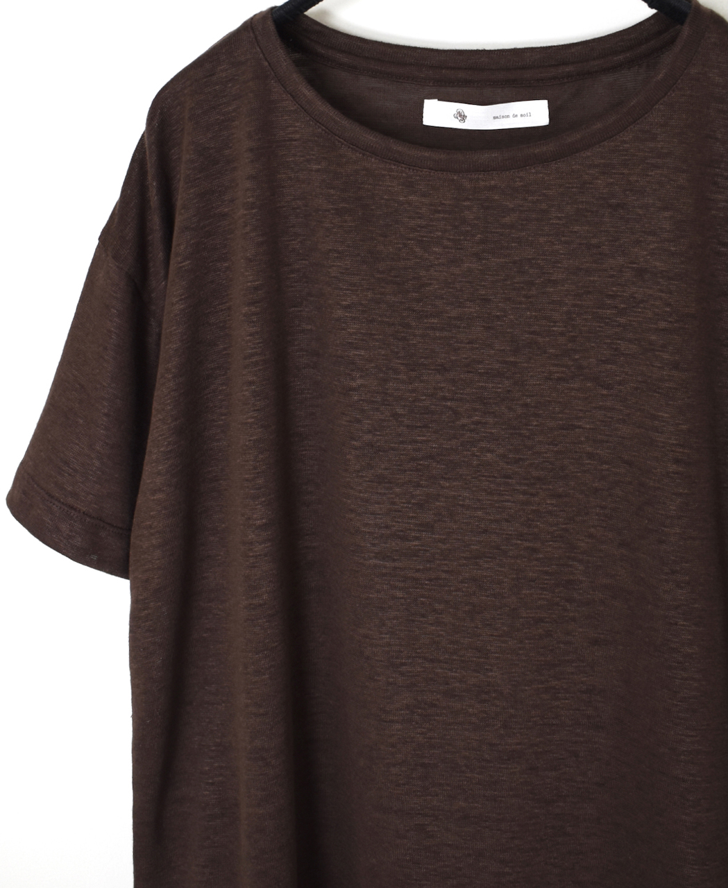 GNMDS26021(Tシャツ) LINEN SINGLE JERSEY BOAT NECK T-SHIRTS