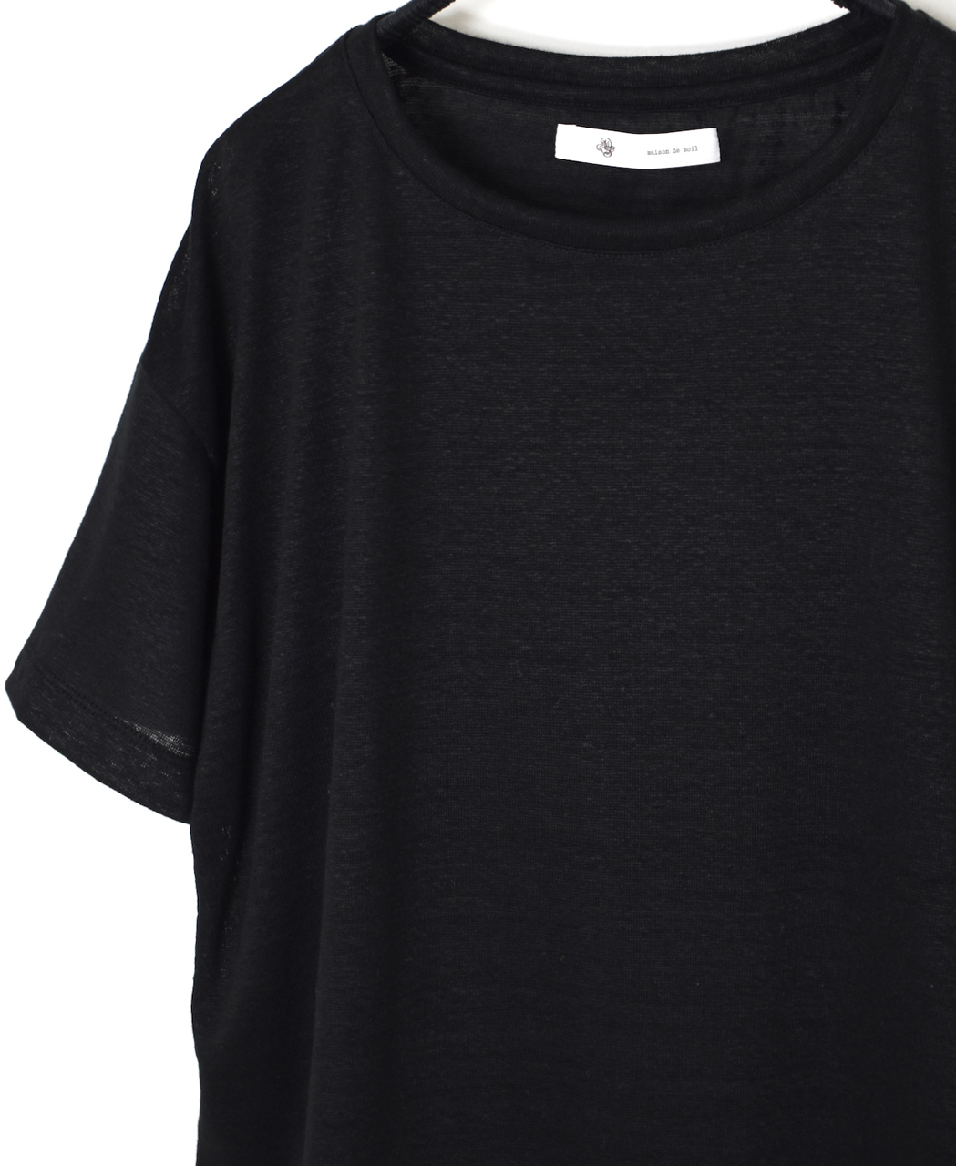 GNMDS26021(Tシャツ) LINEN SINGLE JERSEY BOAT NECK T-SHIRTS