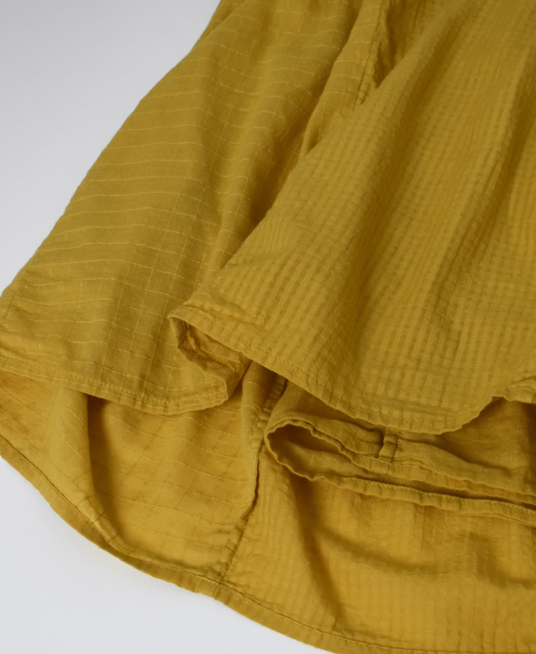 NMDS26265D(スカート) 80s ORGANIC COTTON/80s LINEN PATCHWORK OVERDYE RAJASTHAN TUCK GATHERED SKIRT