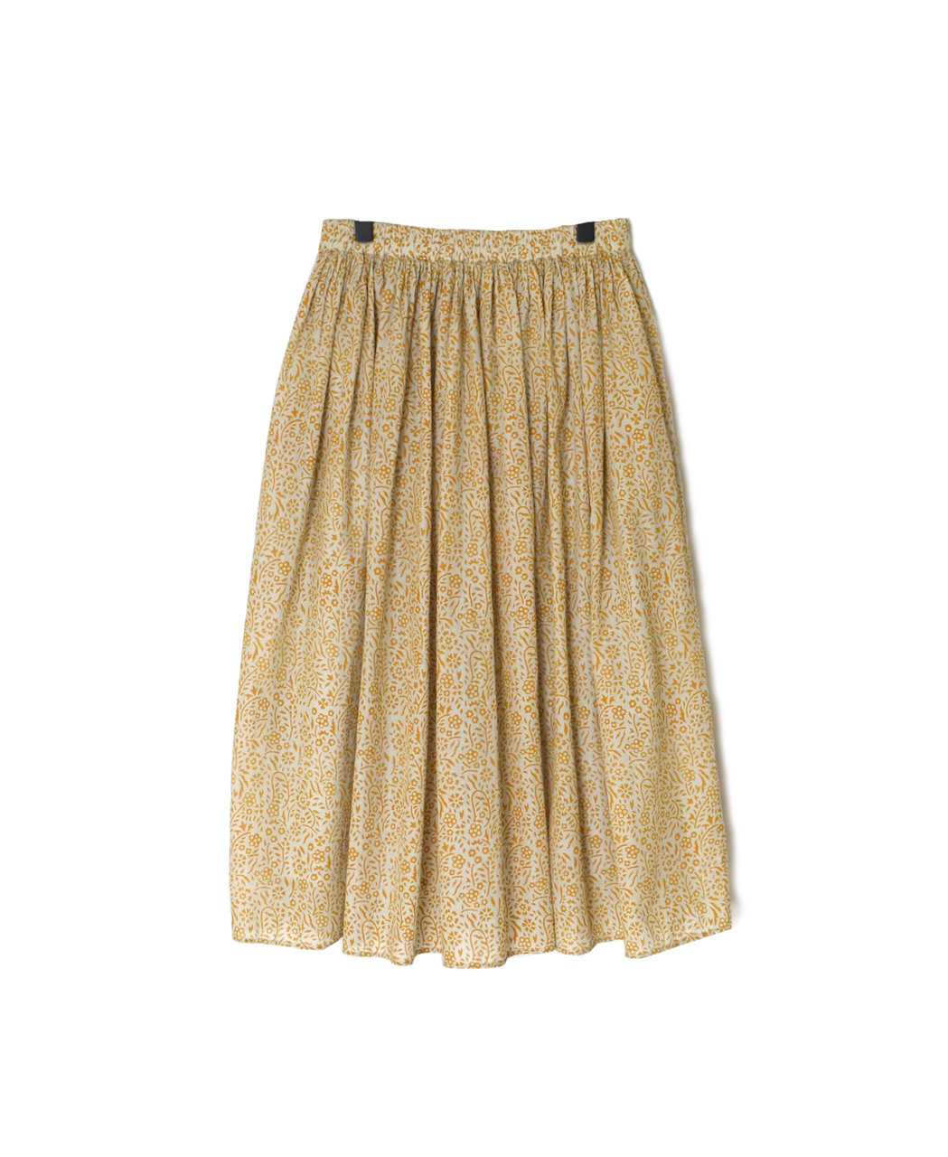 INMDS26105(スカート) 80s COTTON FLOWER BLOCK PRINT GATHERED SKIRT