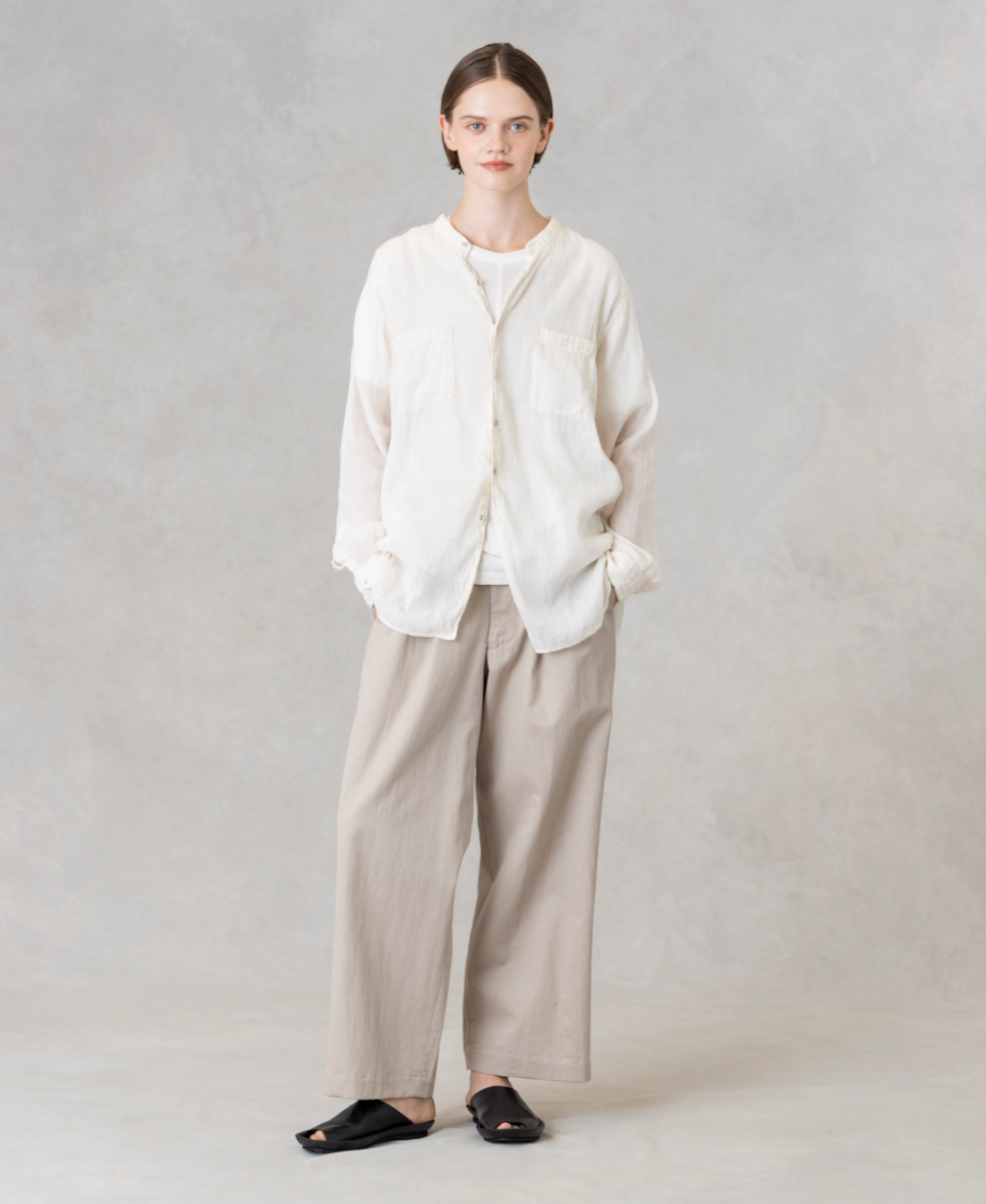 GNMDS2502CLW(パンツ) COTTON LINEN DYE WEATHER 2TUCK WIDE EASY PANTS