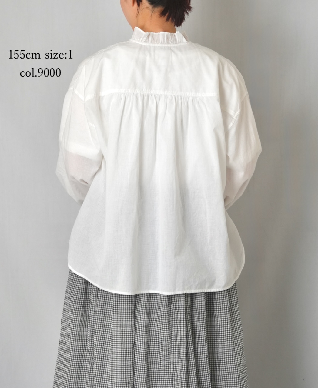 INMDS26072(シャツ) 100s KHADI PLAIN FRILL COLLAR SHIRTS