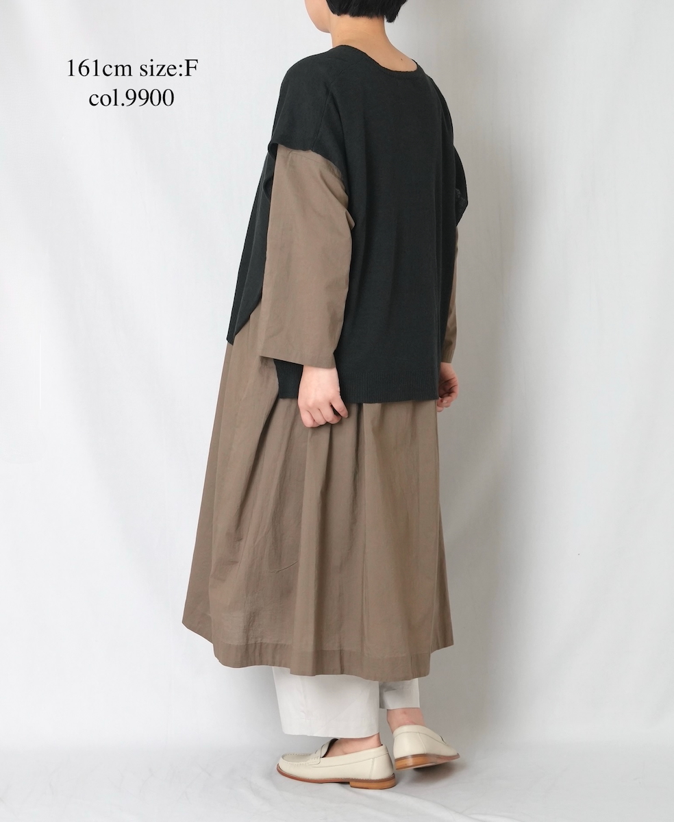 NNSL26003(ベスト) 12GG 1PLY LINEN/COTTON V-NECK VEST WITH SIDE BUTTON