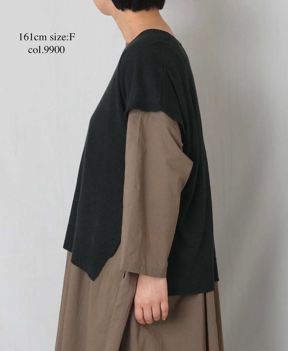 NNSL26003(ベスト) 12GG 1PLY LINEN/COTTON V-NECK VEST WITH SIDE BUTTON