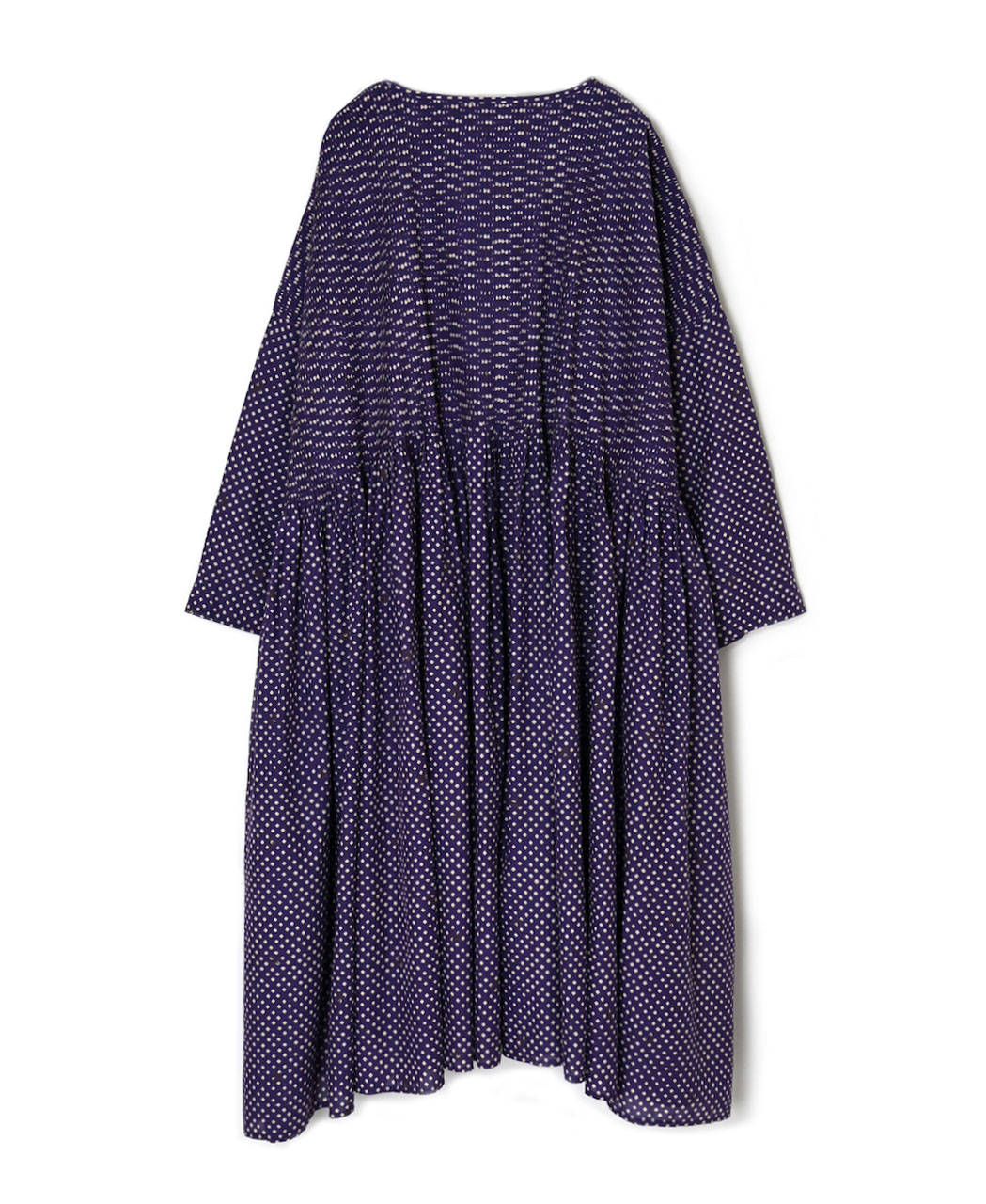 INMDS26082(ワンピース) 80s VOILE SQUARE BLOCK PRINT MINI PINTUCK PULLOVER DRESS