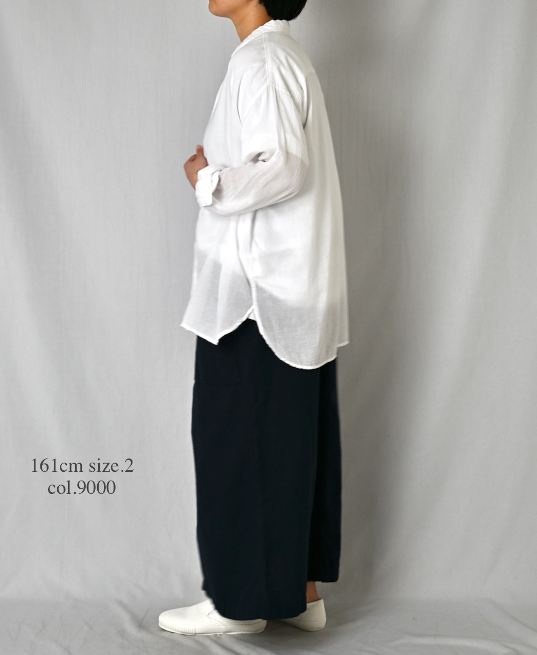 INAM2502G3D(シャツ) 30s GAUZE PLAIN OVERDYE UTILITY REGULAR COLLAR SHIRT