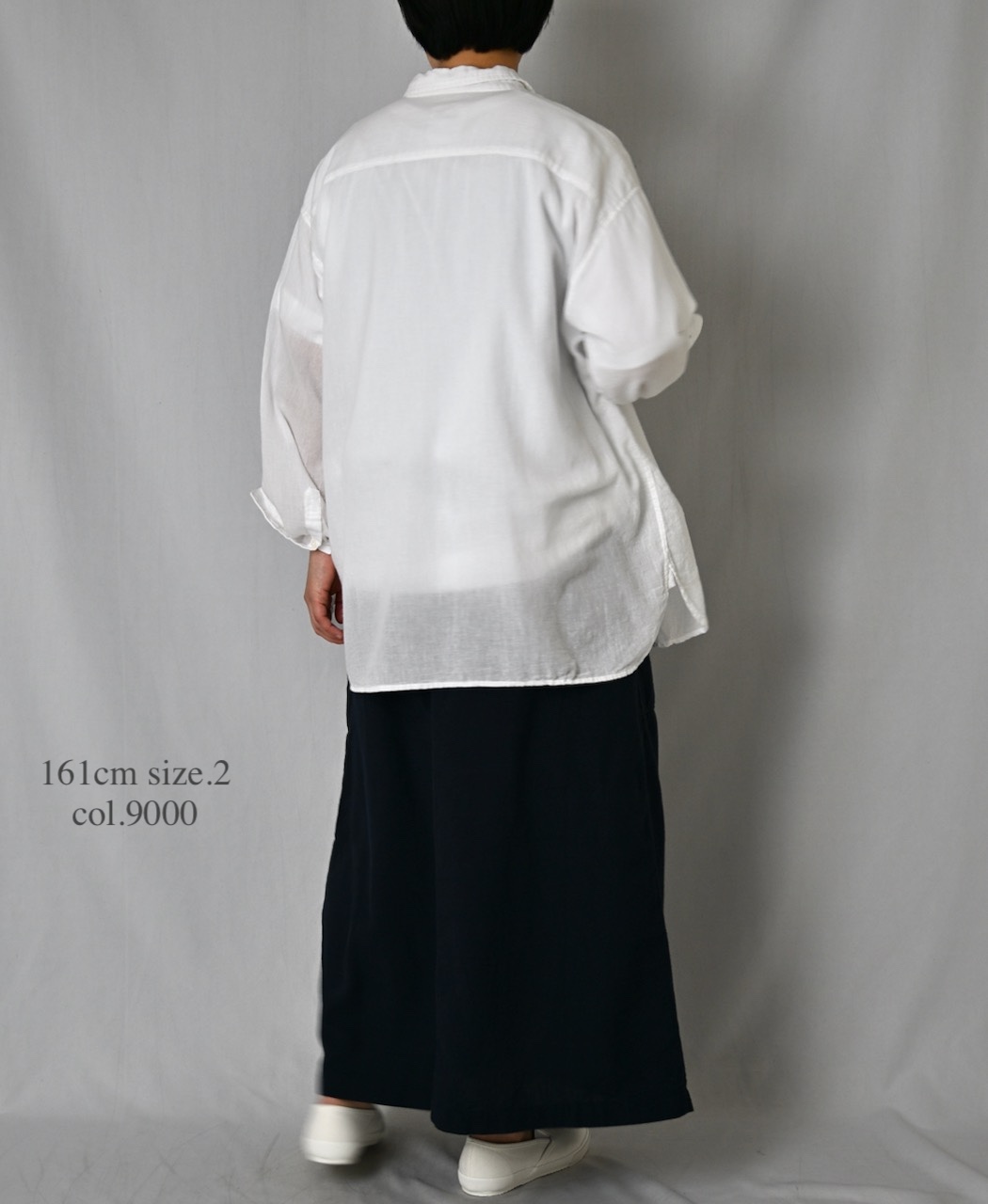 INAM2502G3D(シャツ) 30s GAUZE PLAIN OVERDYE UTILITY REGULAR COLLAR SHIRT