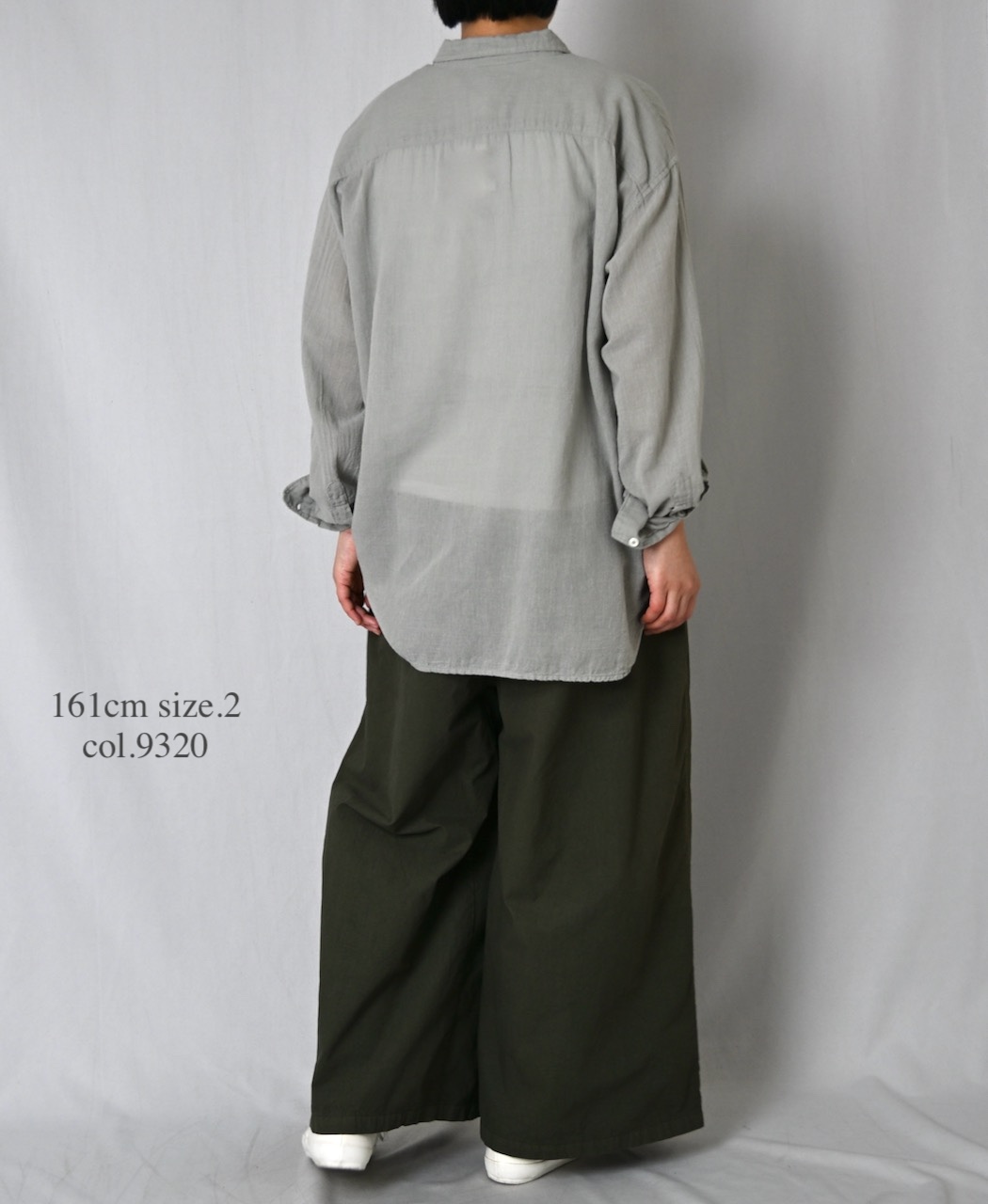 INAM2502G3D(シャツ) 30s GAUZE PLAIN OVERDYE UTILITY REGULAR COLLAR SHIRT