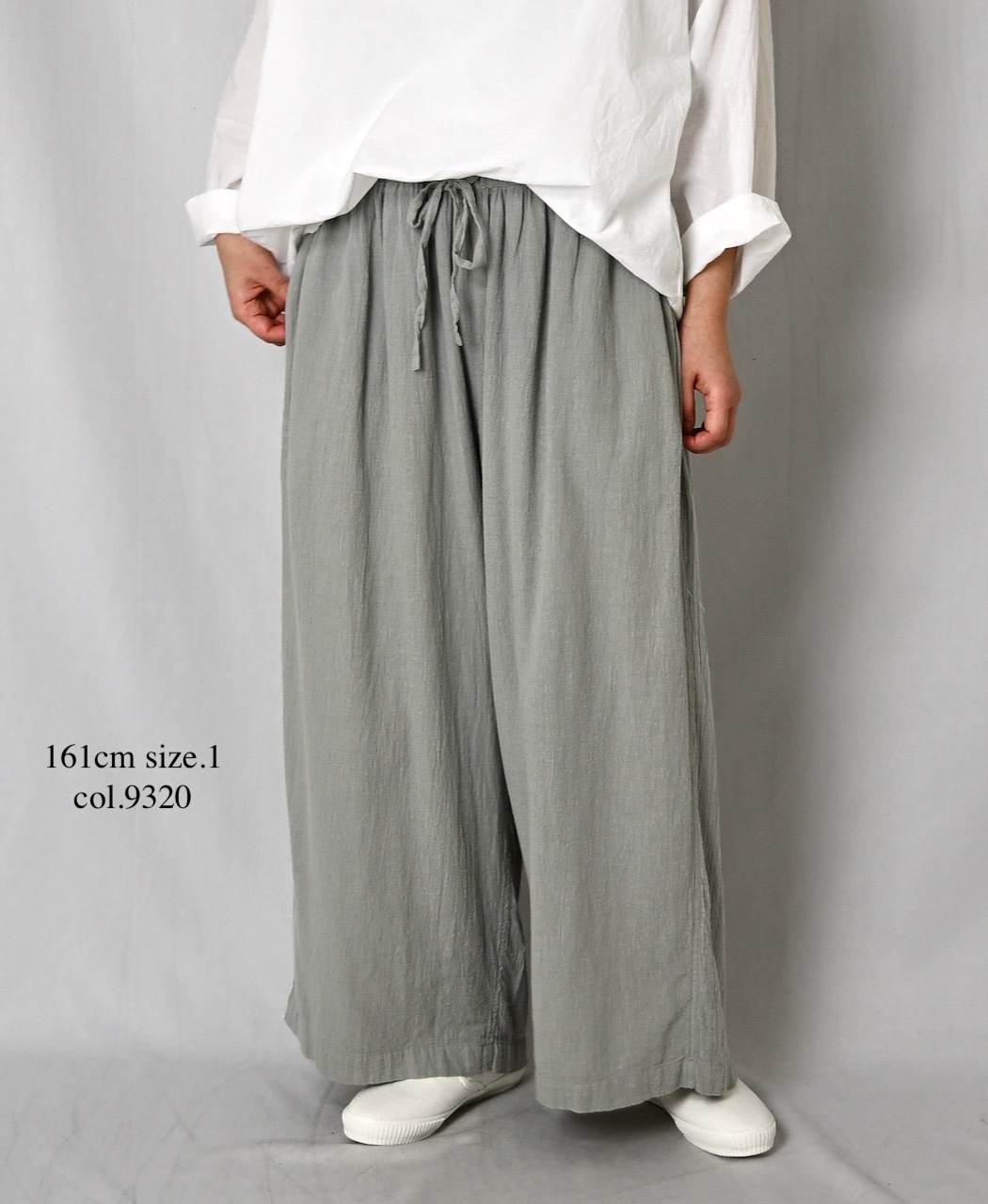 INAM2505G3D(パンツ) 30s GAUZE OVERDYE UTILITY GATHERED EASY PANTS WITH LINING